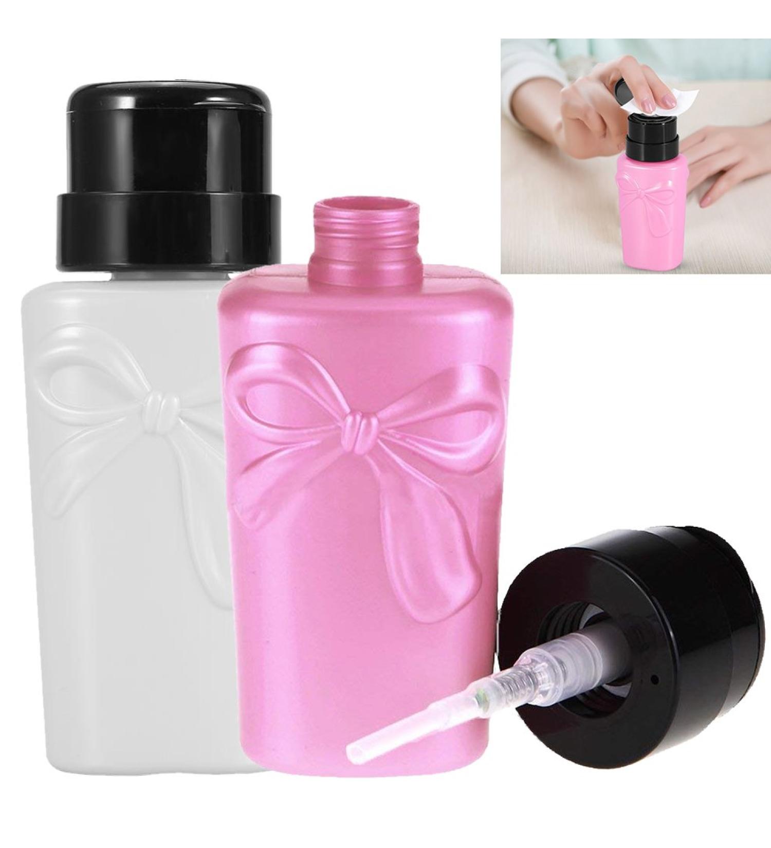 2PCs Nail Polish Remover Pump Dispenser - Portable Plastic Storage Bottle for Nail Art | Perfect Nail Tool - Buy Online on GoSupps.com