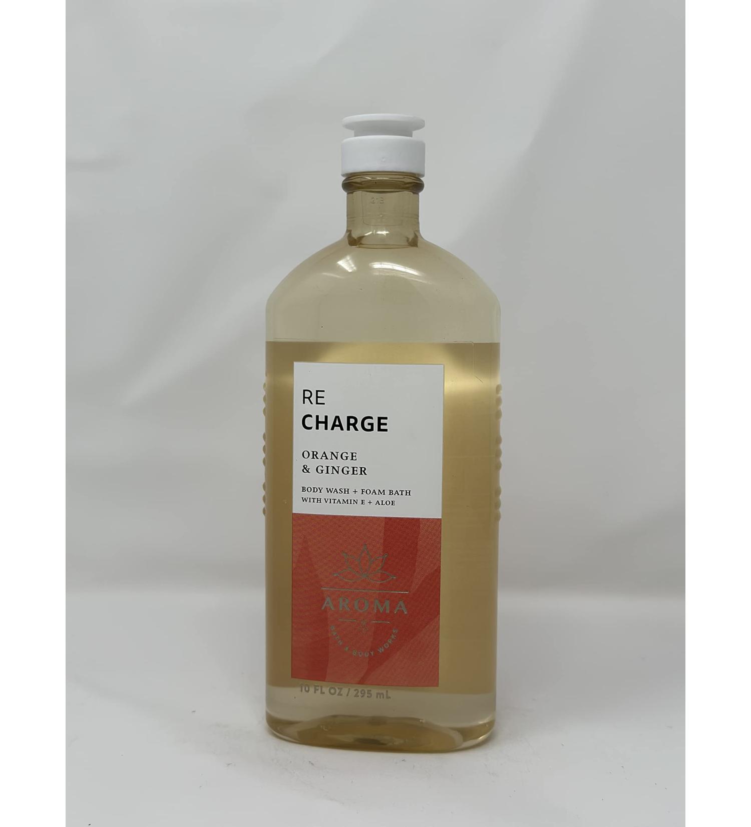 Re-Charge: Orange & Ginger Body Wash + Foam Bath 10 fl oz/ 295 ml (vitamin E + Aloe)