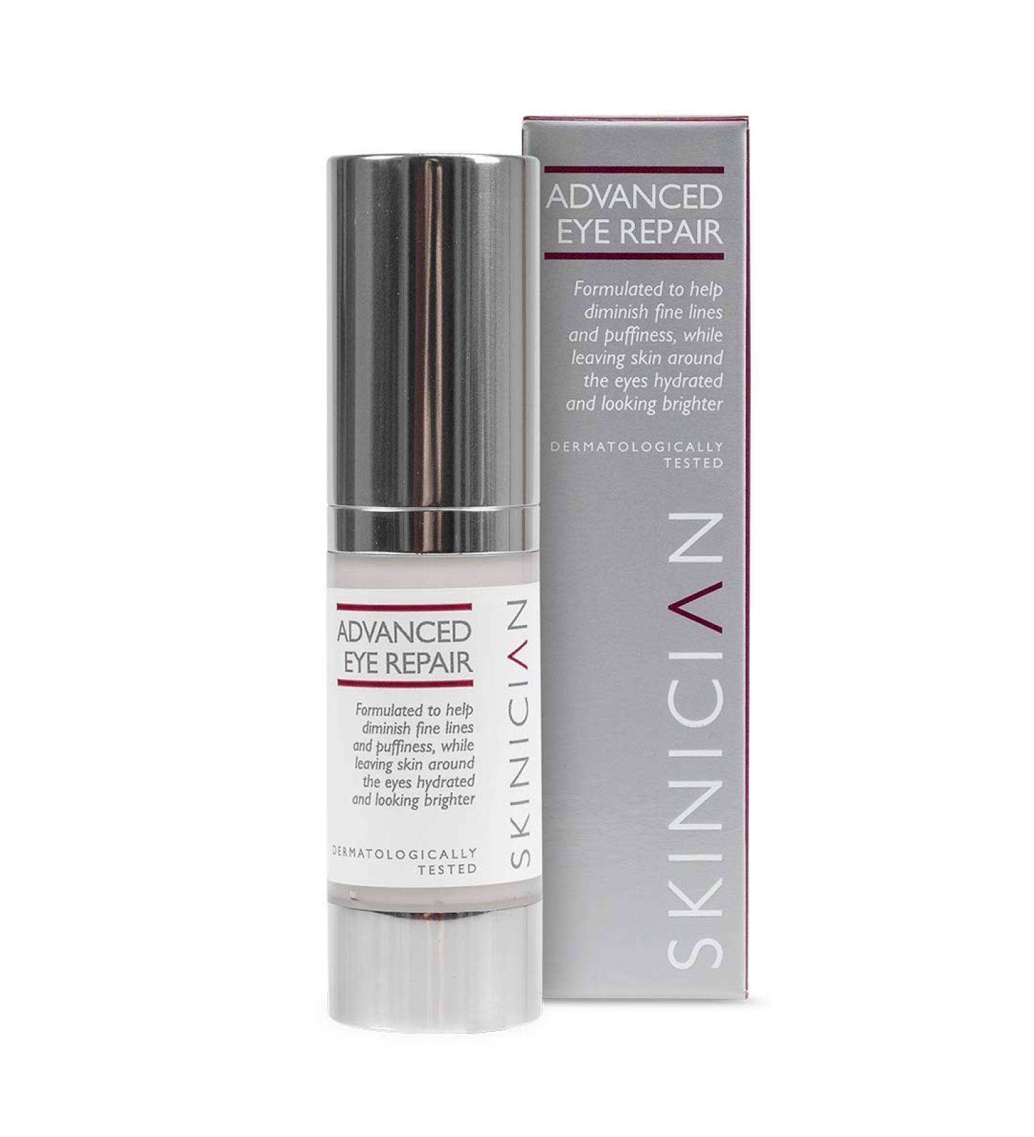 SKINICIAN Advanced Eye Repair Cream for Reducing Fine Lines & Wrinkles - Instantly Ageless Under Eye Cream - Peptide Complex Serum for Eye Brightening - Vegan & Cruelty Skincare (15ml) - Buy Online on GoSupps.com