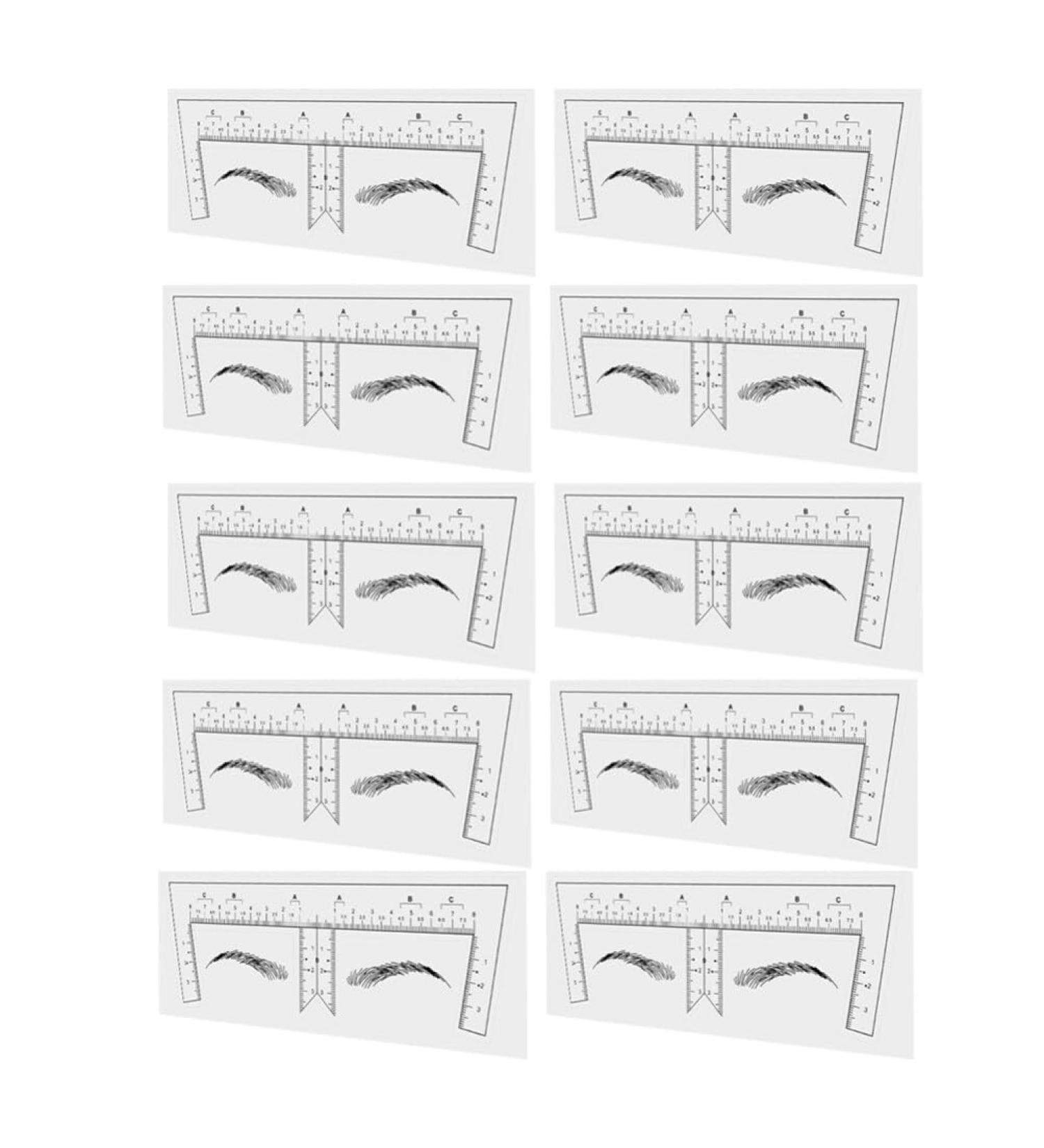 FOMIYES 10pcs Eyebrow Design Ruler Diy Eyebrow Stencil Measuring Shaper Tool Brow Ruler Drawing Tool Make up - Buy Online on GoSupps.com