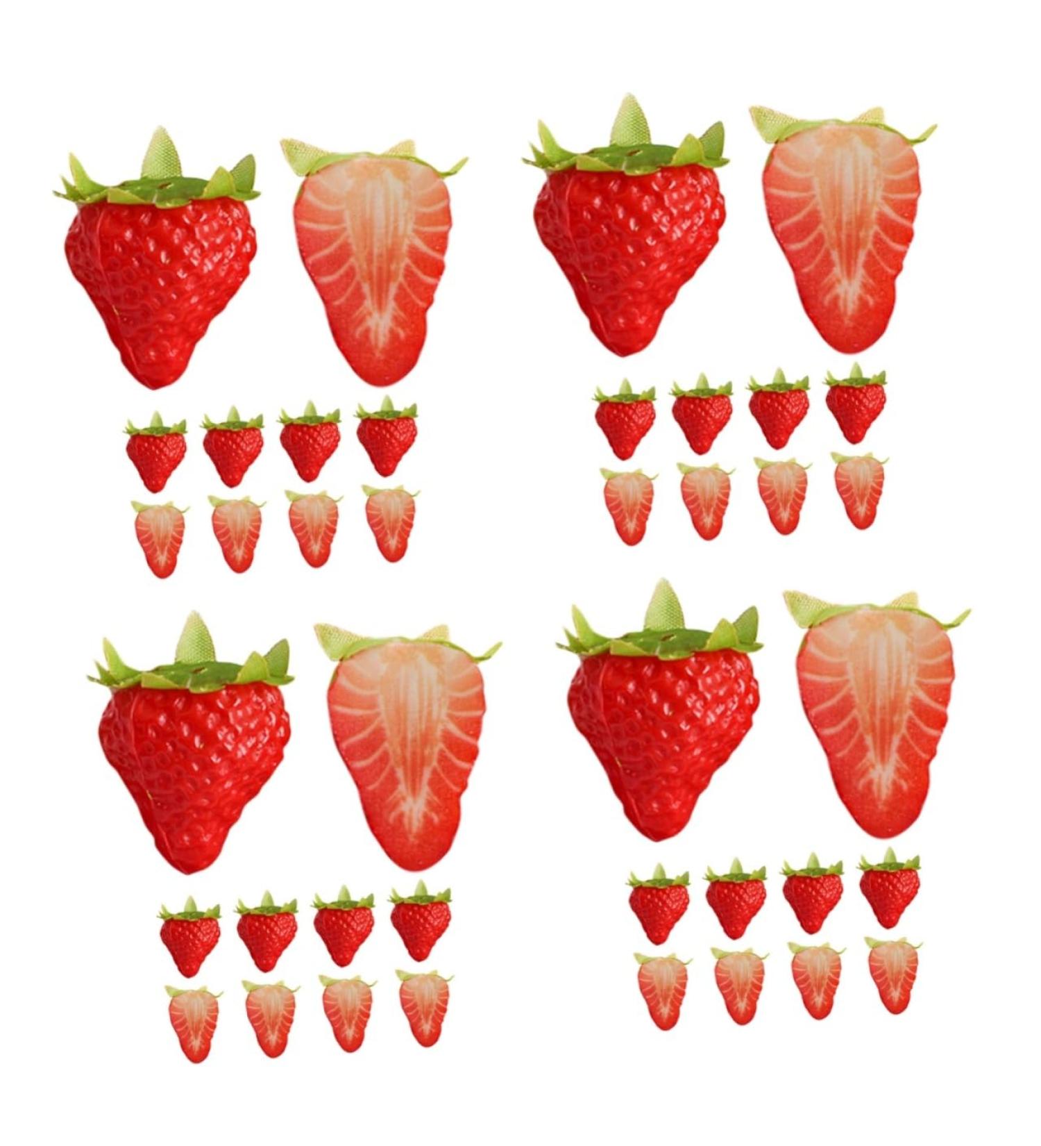 Alipis Fruit Decor 40 Pcs Artificial Strawberry Fruit Home Decor Strawberries Fake Strawberry Lifelike Strawberry Cute Strawberry Stuff Strawberry Birthday Decorations Pvc Props Window As Shownx4pcs 4.00X3.00X3.00CMx4pcs - Buy Online on GoSupps.com