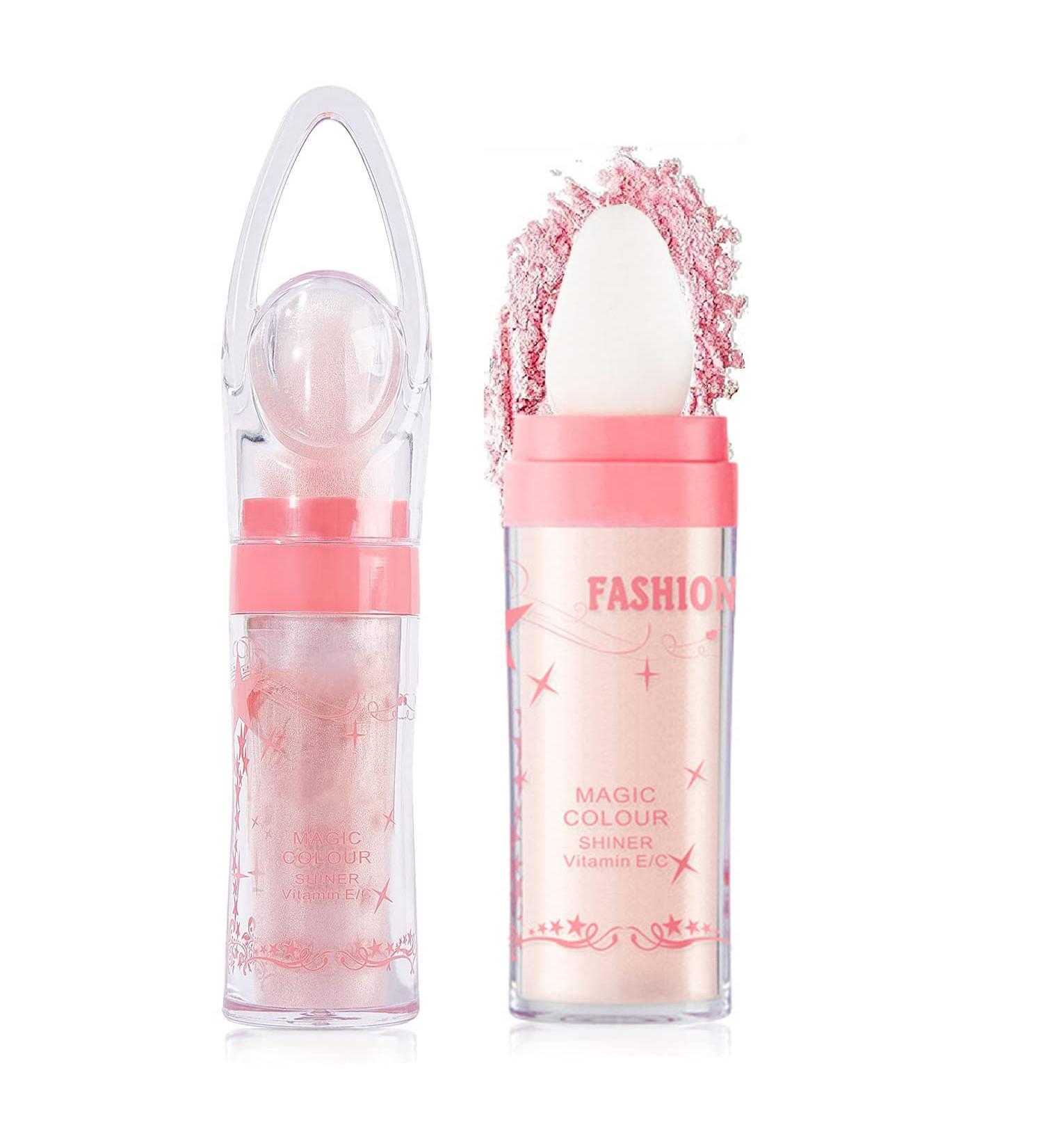 Polvo De Hadas Body Glitter Highlighter Powder - Fairy Pink | Instant Glow Luminizer for Face, Body, and Hair - Buy Online on GoSupps.com