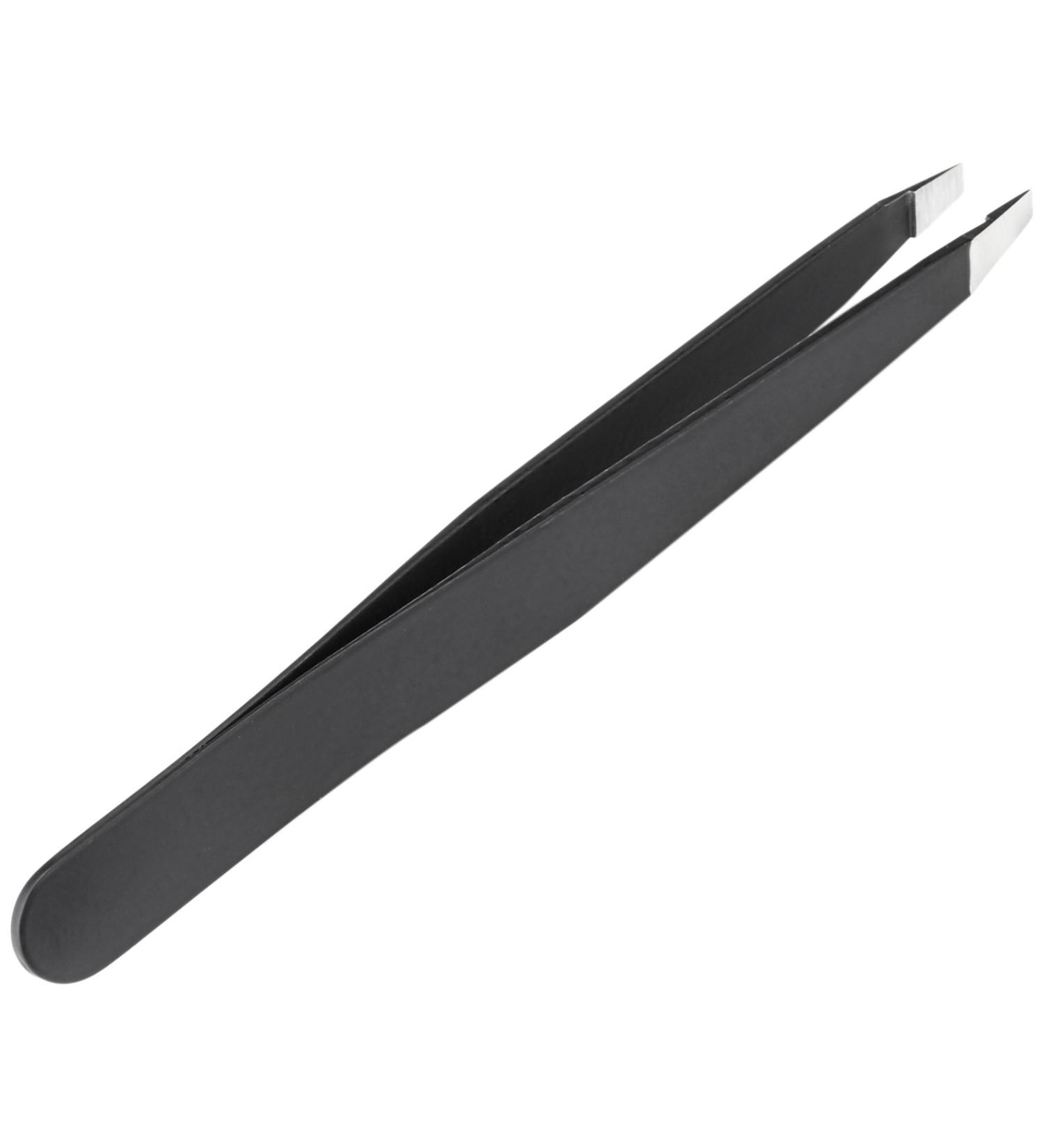 The BrowGal Professional Hand-Made Slant Tweezer - Ideal for Eyebrows, Facial Hair, Ingrown Hair & Blackhead Removal - Portable Anti-Rust Tool, 3.9 Inches, Black - Buy Online on GoSupps.com