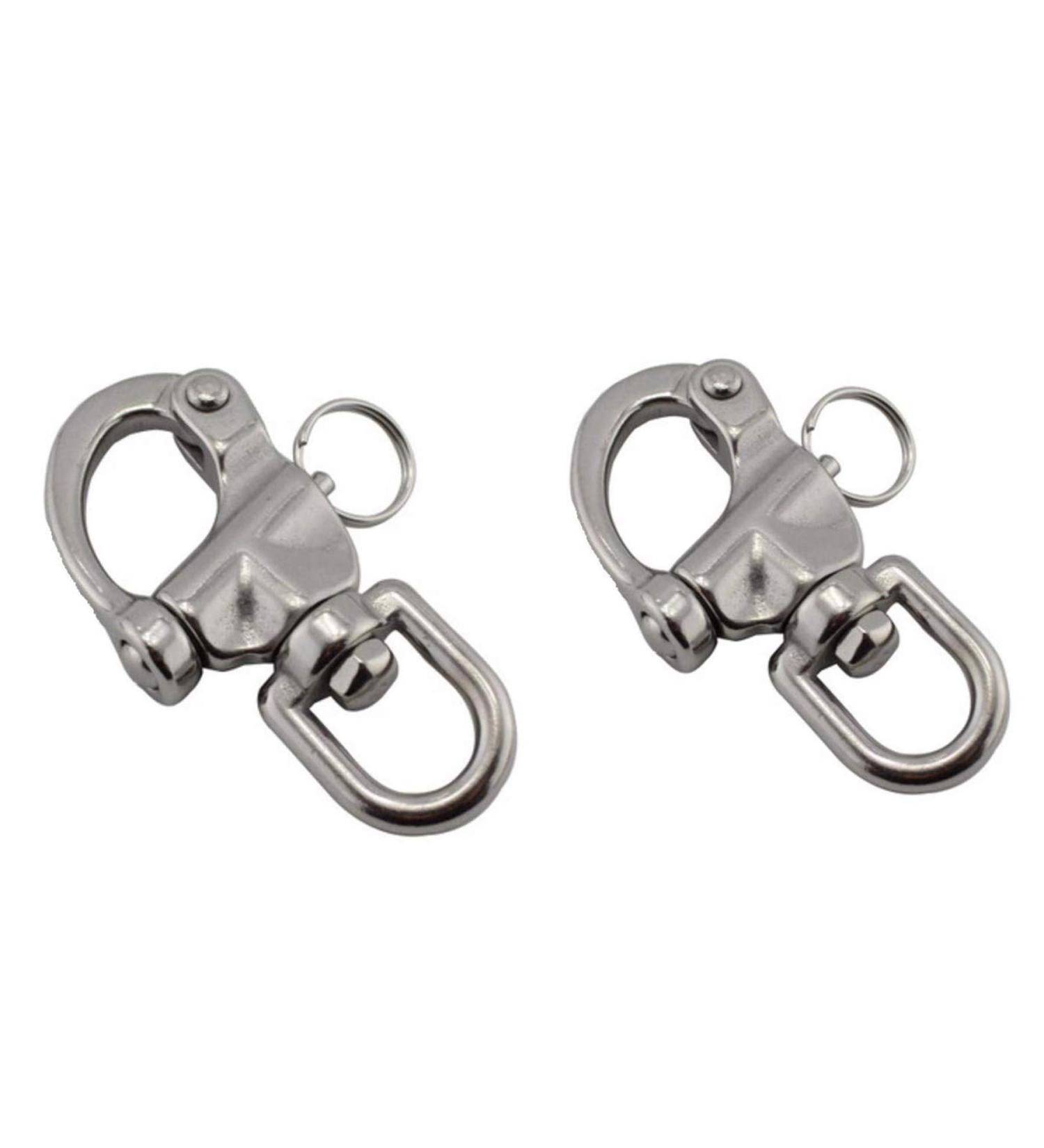 NRC&XRC Swivel Eye Snap Shackle Quick Release Bail Rigging Sailing Boat Marine Stainless Steel Clip Pair 2-3/4 - Silver - Buy Online on GoSupps.com