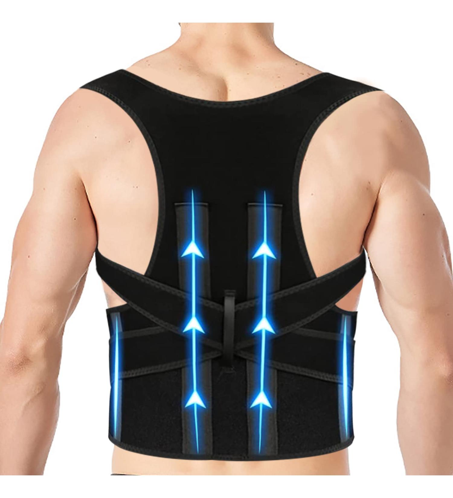Adjustable Back Brace Posture Corrector for Women and Men - Improve Posture, Provide Lumbar Support - XL Size (37-41 Inch) - Buy Online on GoSupps.com