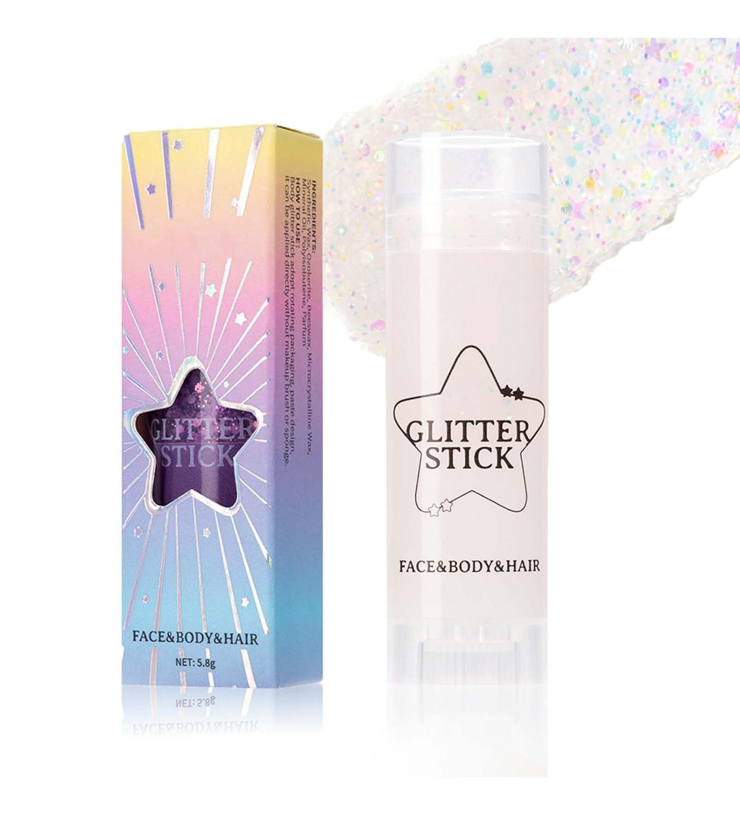  Clawrex Glitter pen set for face lips hair nails holographic glitter gel for festivals (silver) - Buy Online on GoSupps.com