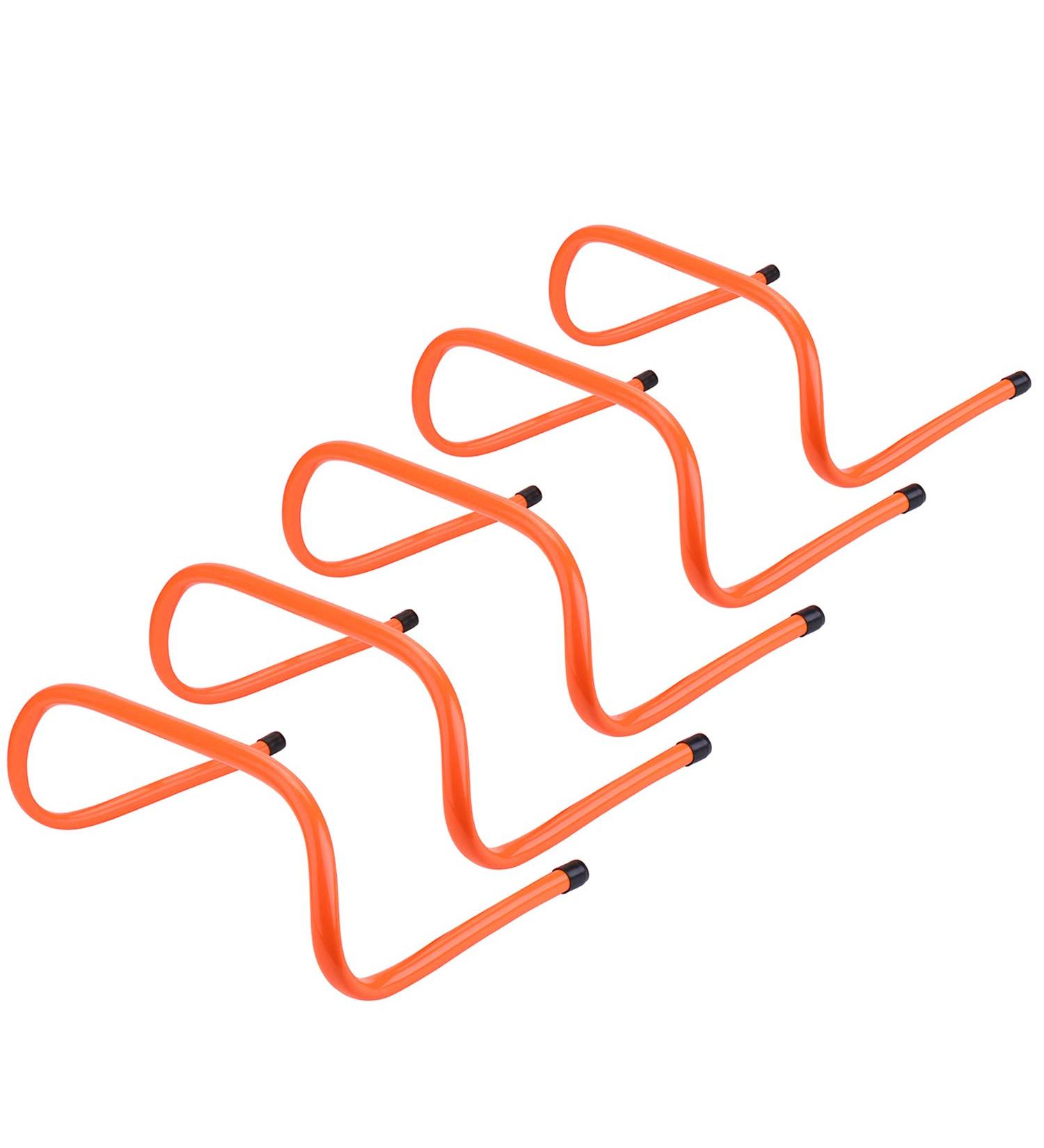 REEHUT 6 Speed Hurdles Set of 5 - Agility Training with Carry Handles (Orange) - Buy Online on GoSupps.com