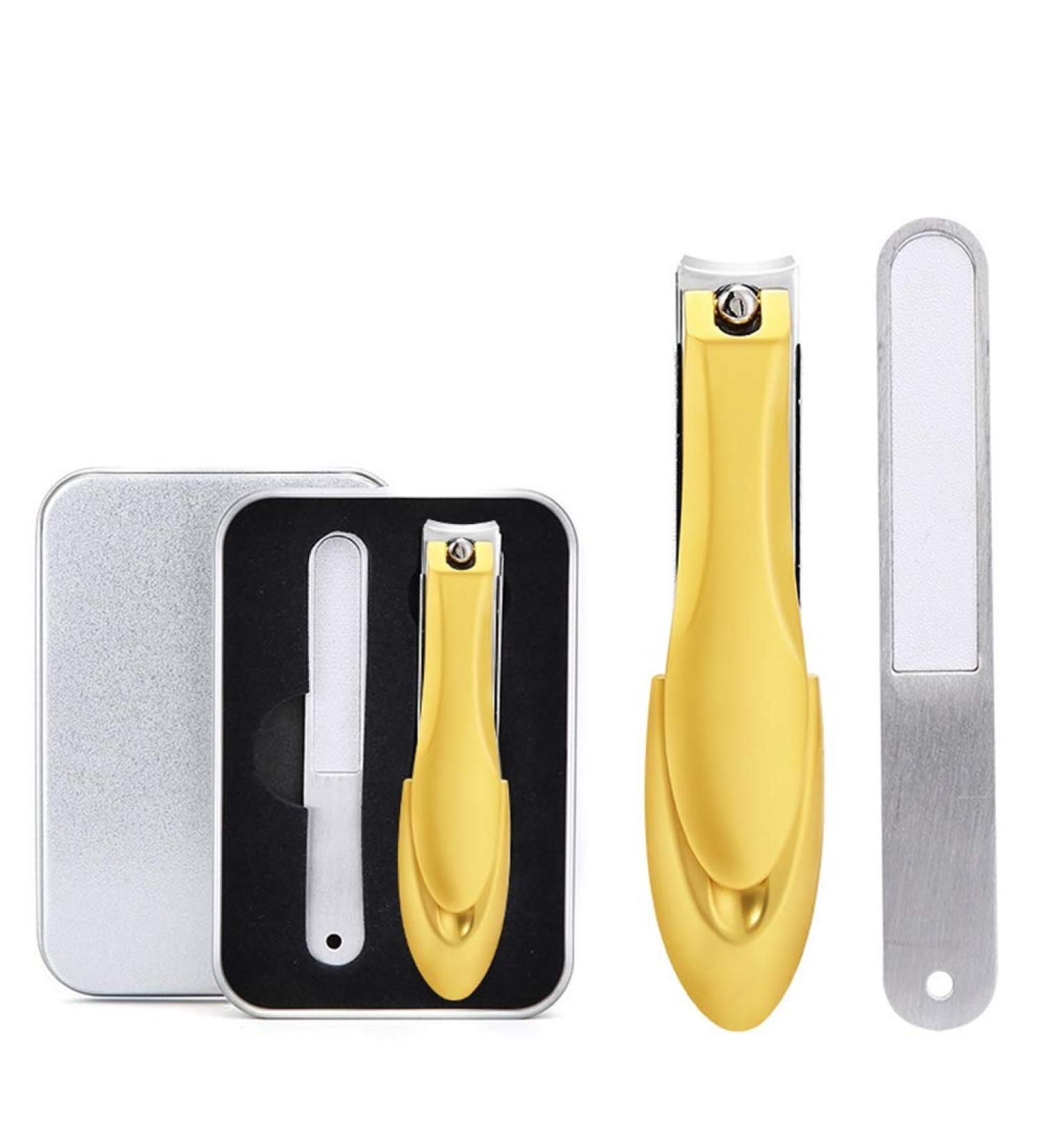 Stainless Steel Nail Cutter with Catcher Function Fingernail&Toenail Clippers for Men and Women Kids and Seniors (Gold) - Buy Online on GoSupps.com