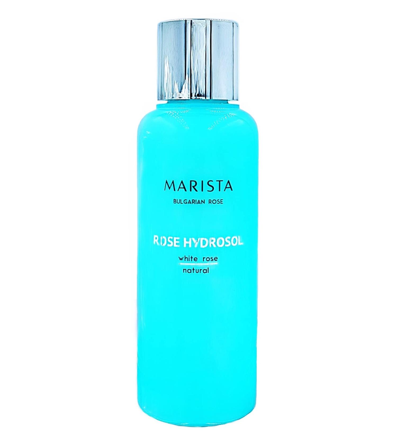 MARISTA White Rose Hydrosol 200 ml by Aroma Essence - Soothing & Deeply Hydrating Spray for Skin and Hair Pure Rose Face Toner Vegan Against Acne Scars & Rashes - Buy Online on GoSupps.com