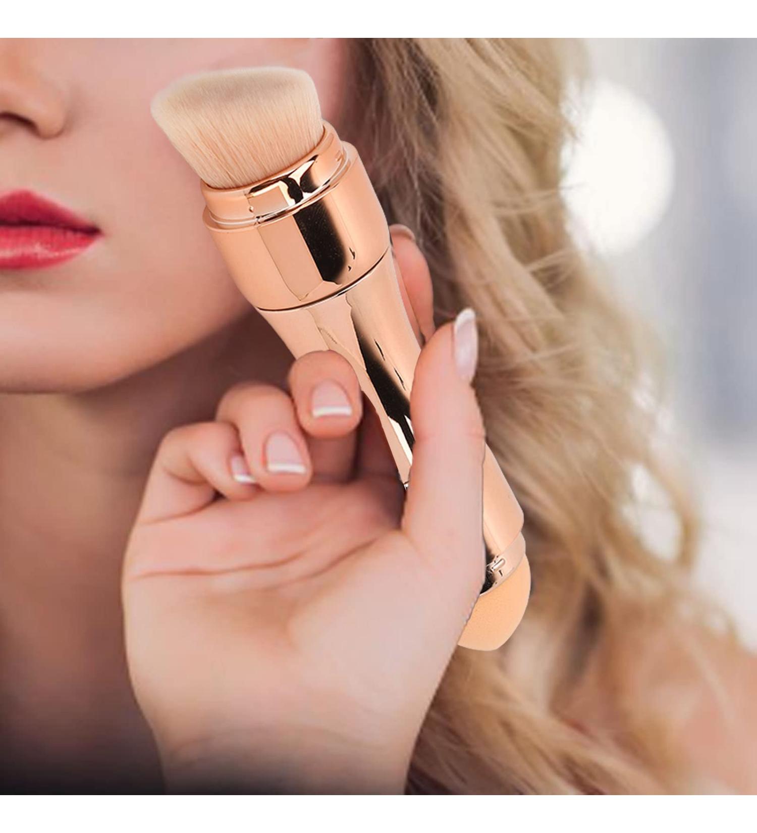 4 in 1 Multipurpose Makeup Brush - Soft Bristles & Elastic Sponge Portable Cosmetic Brush for Travel & Home Use - Buy Online on GoSupps.com