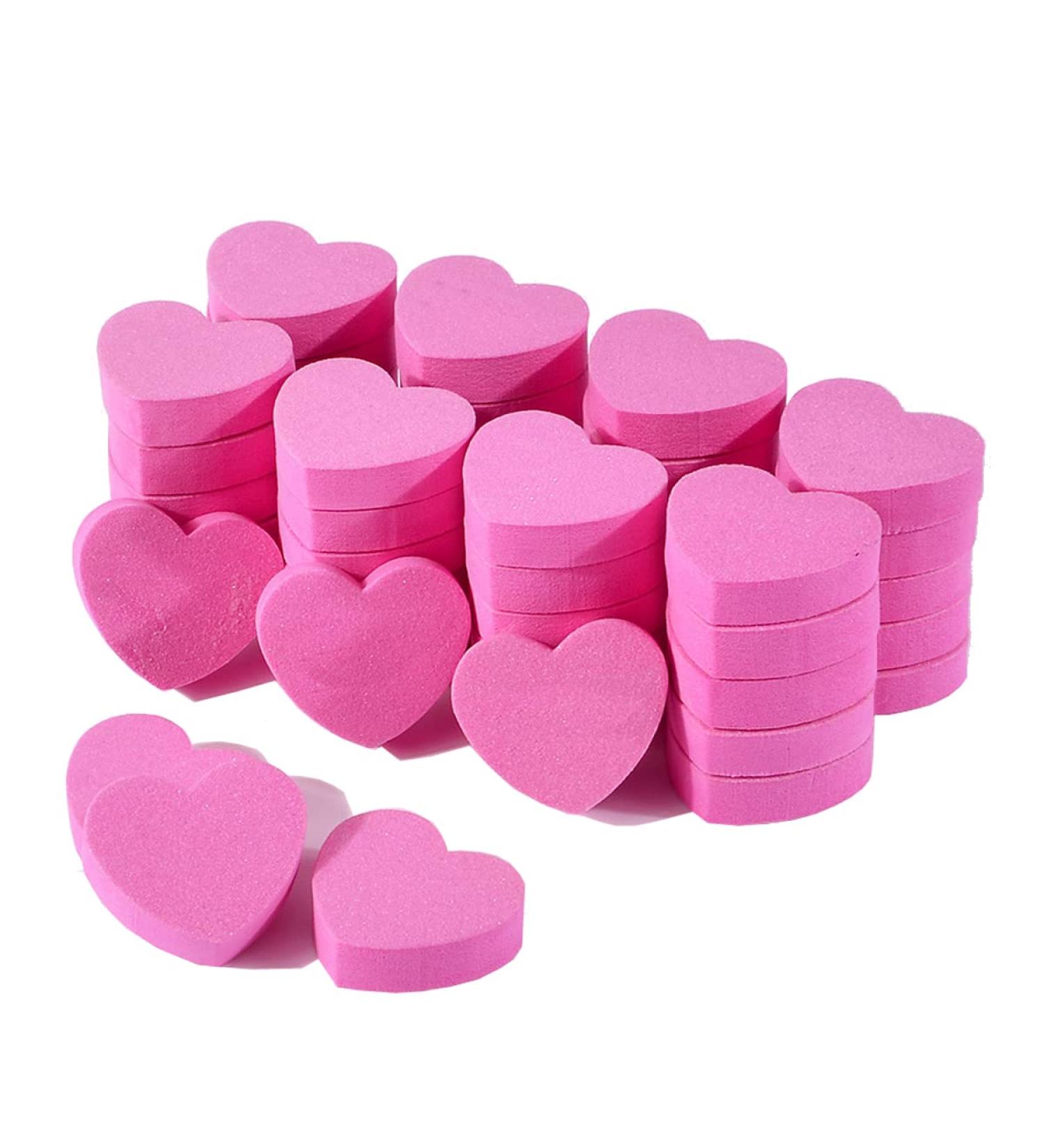 40Pcs Heart Shape Disposable Nail File Strips & Buffers - Pink | For Shaping Toenails & Fingernails - Buy Online on GoSupps.com
