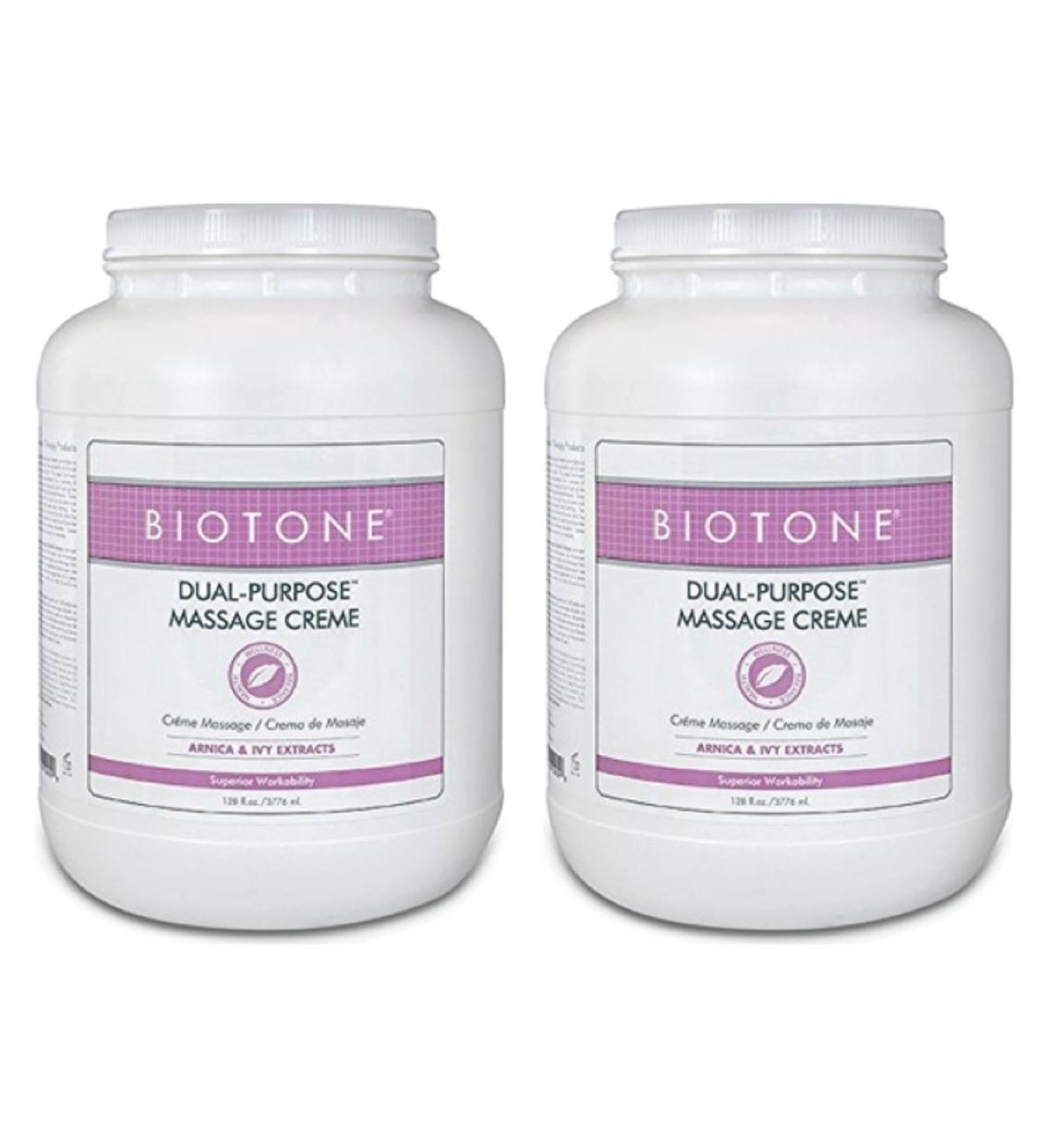 BIOTONE Dual Purpose Massage Creme, 2 x Gallons, DPC1G