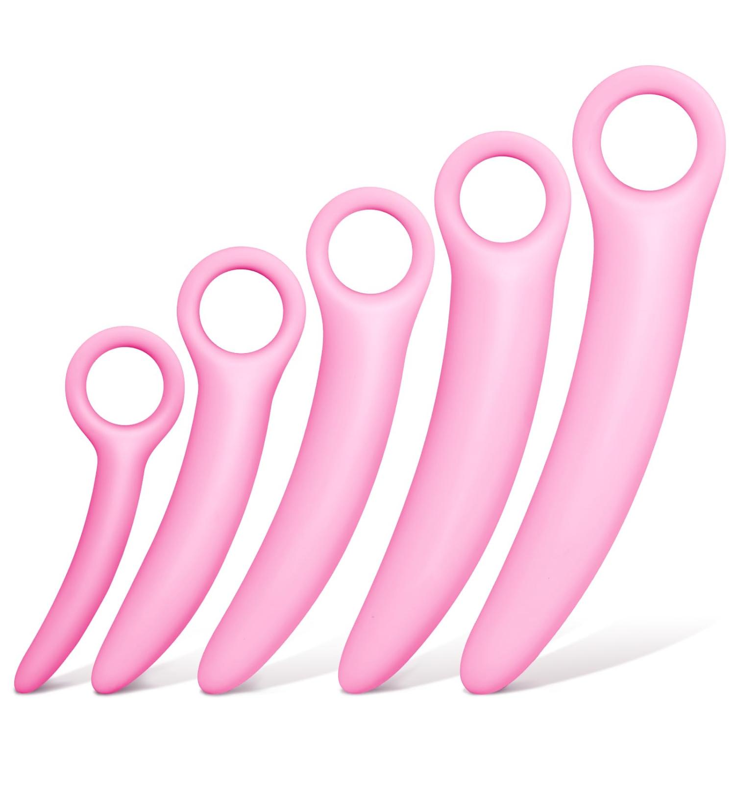 Buy 5 Size Silicone Pelvic Floor Muscle Dilator Set - Rose Red Personal Massager Trainer for Enhanced Pelvic Health | International Shipping - Buy Online on GoSupps.com