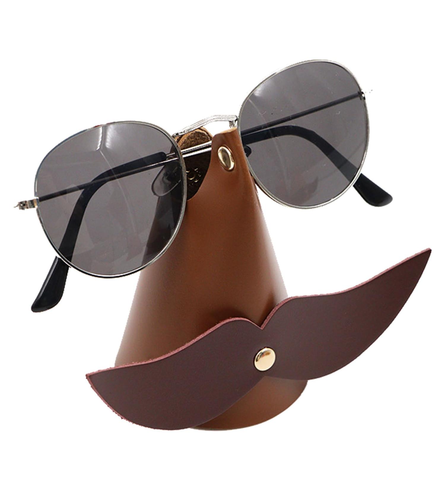 Shop Eseico Nasal Glasses Holders | Funny PU Leather Beard Glass Stands for Home & Travel - Buy Online on GoSupps.com