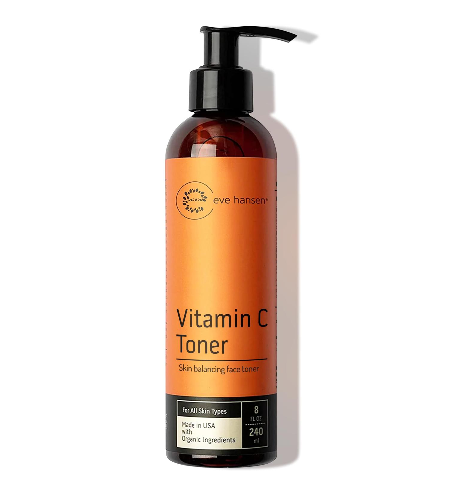 Eve Hansen Vitamin C Toner for face | 8 oz Hydrating Facial Toner & PH Balancing Pore Minimizer with Anti Aging Aloe  Citric Acid & Tea Tree | Skin & Face Toner for All Skin Types & Even  Clear Skin