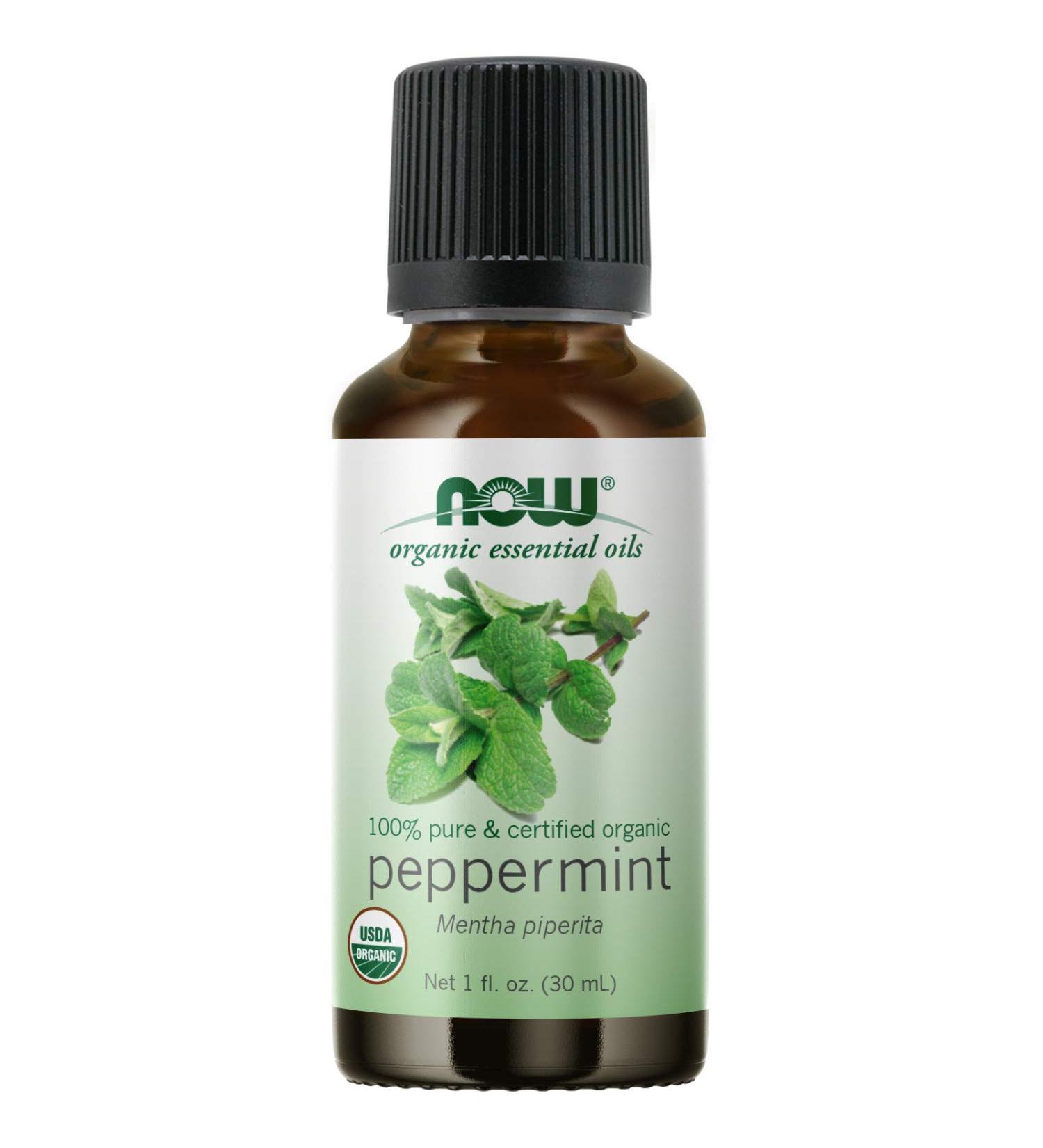 Now Foods Organic Peppermint Essential Oil 1 fl oz (30ml) | Pure & Natural Aroma - Buy Online on GoSupps.com