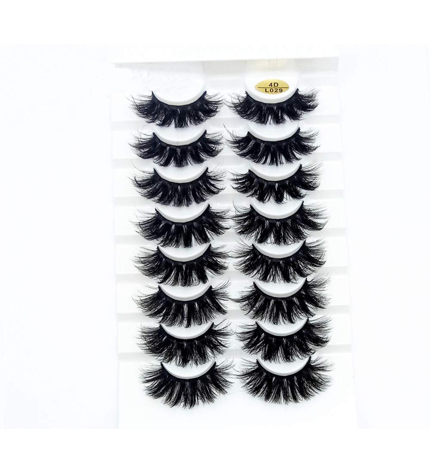 Buy 8 Pairs 23/25mm 3D Mink False Eyelashes | Long Fake Lashes for Stunning Makeup | Eyelash Extensions - Buy Online on GoSupps.com