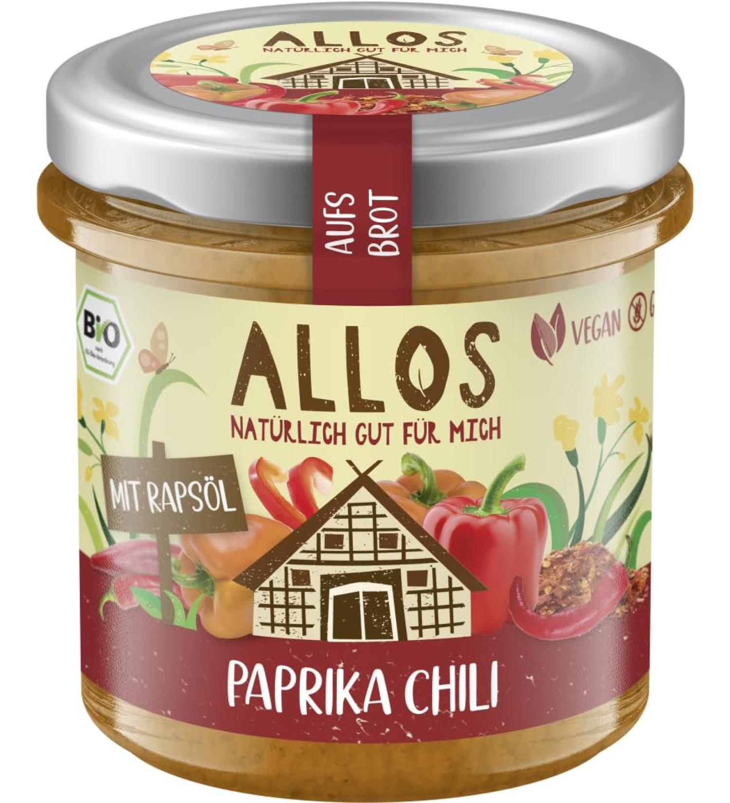 Nature BV Allos Organic on bread pepper Chili 6 x 140 gr
