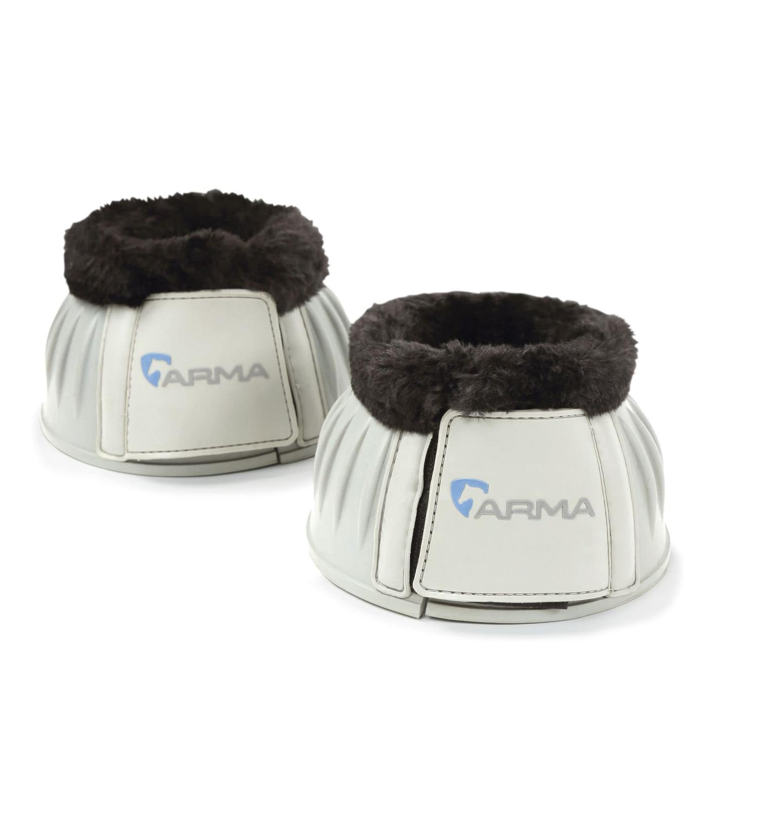 Shires Fleece Trim Bell Boots Cob Grey