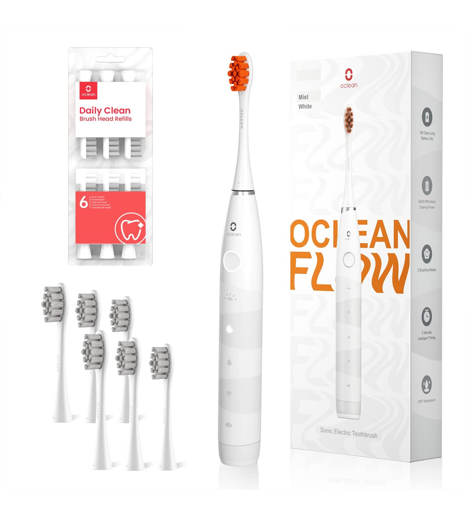 Oclean Electric Toothbrush - 7 Heads 180-Day Battery Sonic Cleaning IPX7 Waterproof 5 Modes - Shop Internationally - Buy Online on GoSupps.com