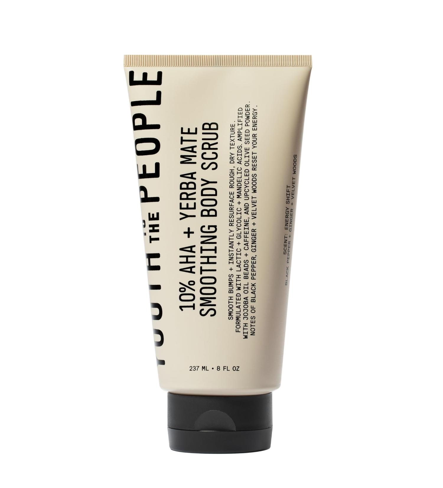 Buy Youth To The People 10% AHA Yerba Mate Body Scrub - Vegan Exfoliator for Sensitive Skin Smooth Dry Texture Invigorating Scent - 8 fl oz - Buy Online on GoSupps.com