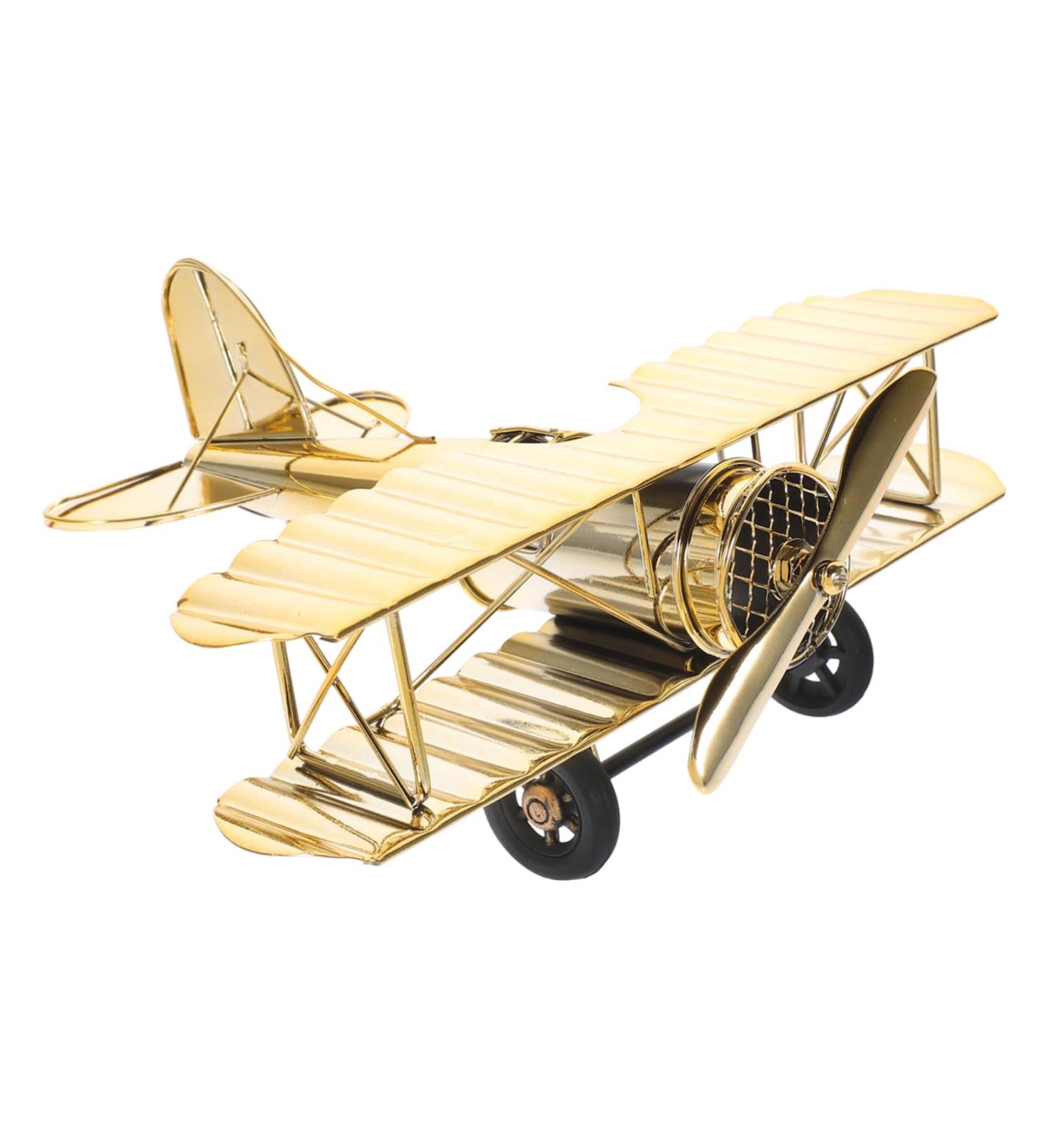 Yardenfun Airplane Model Crafts Home Decor Vintage Decor Retro Decor Metal Craft Plane Adornment Wrought Iron - Buy Online on GoSupps.com
