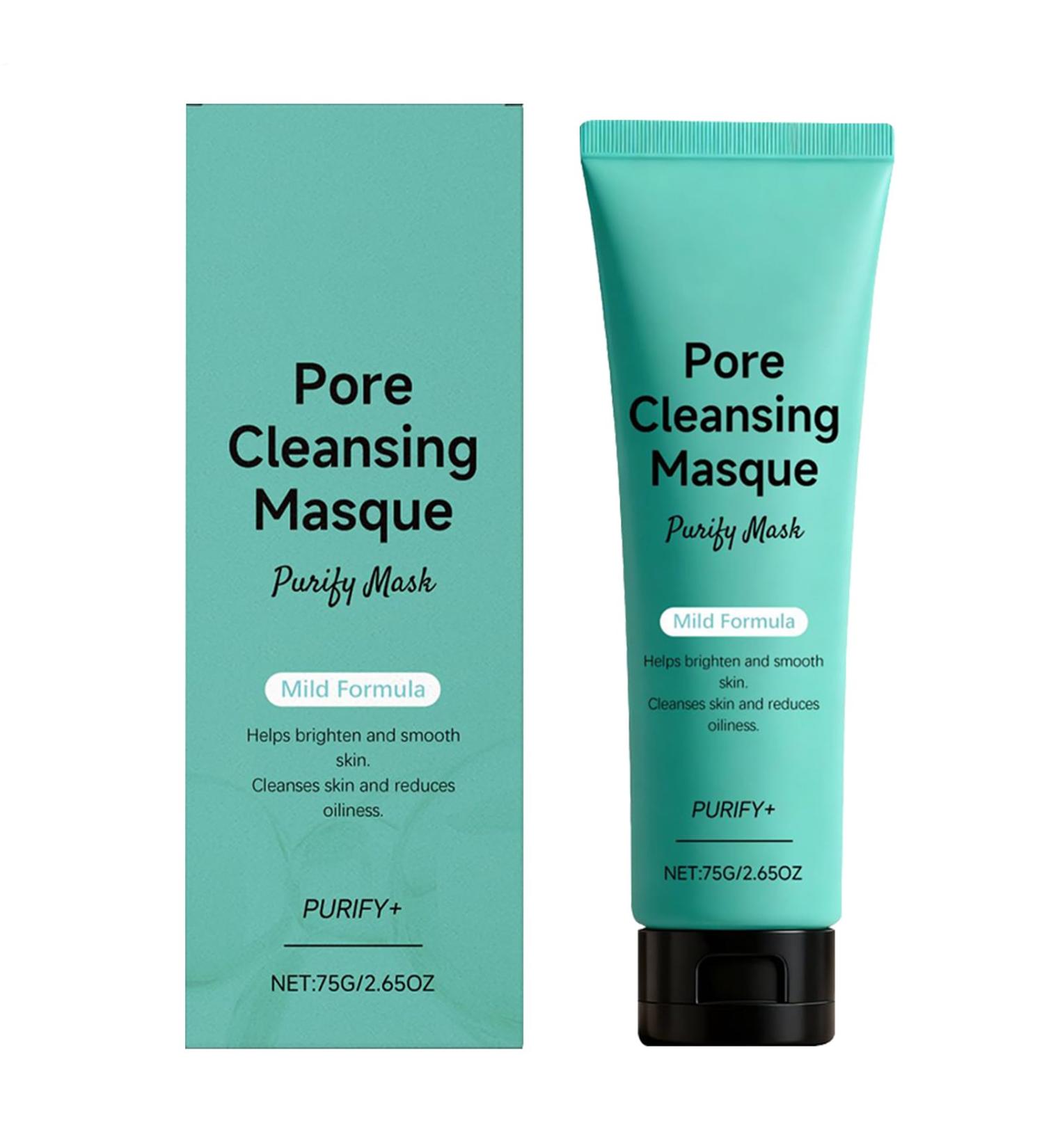 Pore-refining face mask - 75g - Brightening mud mask and whitehead remover - For men with dull dry and sensitive skin for daily and nighttime use - Buy Online on GoSupps.com