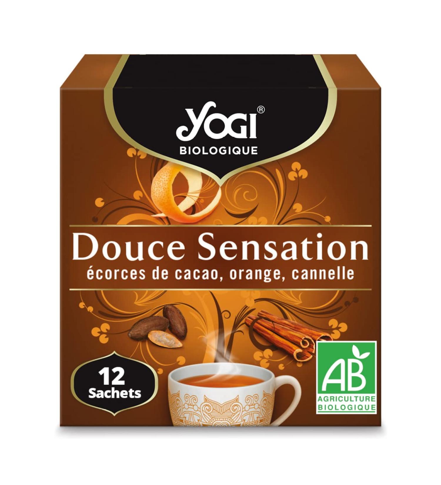  Yogi Yogi Organic Gentle Sensation 100% Organic Infusion of Cocoa Husks Orange and Cinnamon 12 Heat-Sealed Staple-Free Bags 24 g 312011 - Buy Online on GoSupps.com