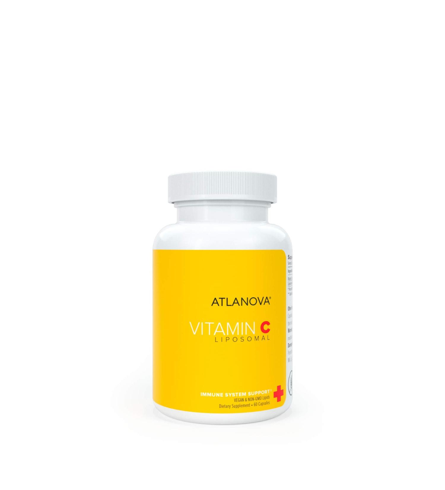 ATLANOVA True Liposomal Vitamin C 1000mg Capsules Vegan Best Natural Non GMO Made in USA Antioxidant Maximum Absorption Immune System Support & Collagen Booster Liposome Lab Formula Supplement - Buy Online on GoSupps.com