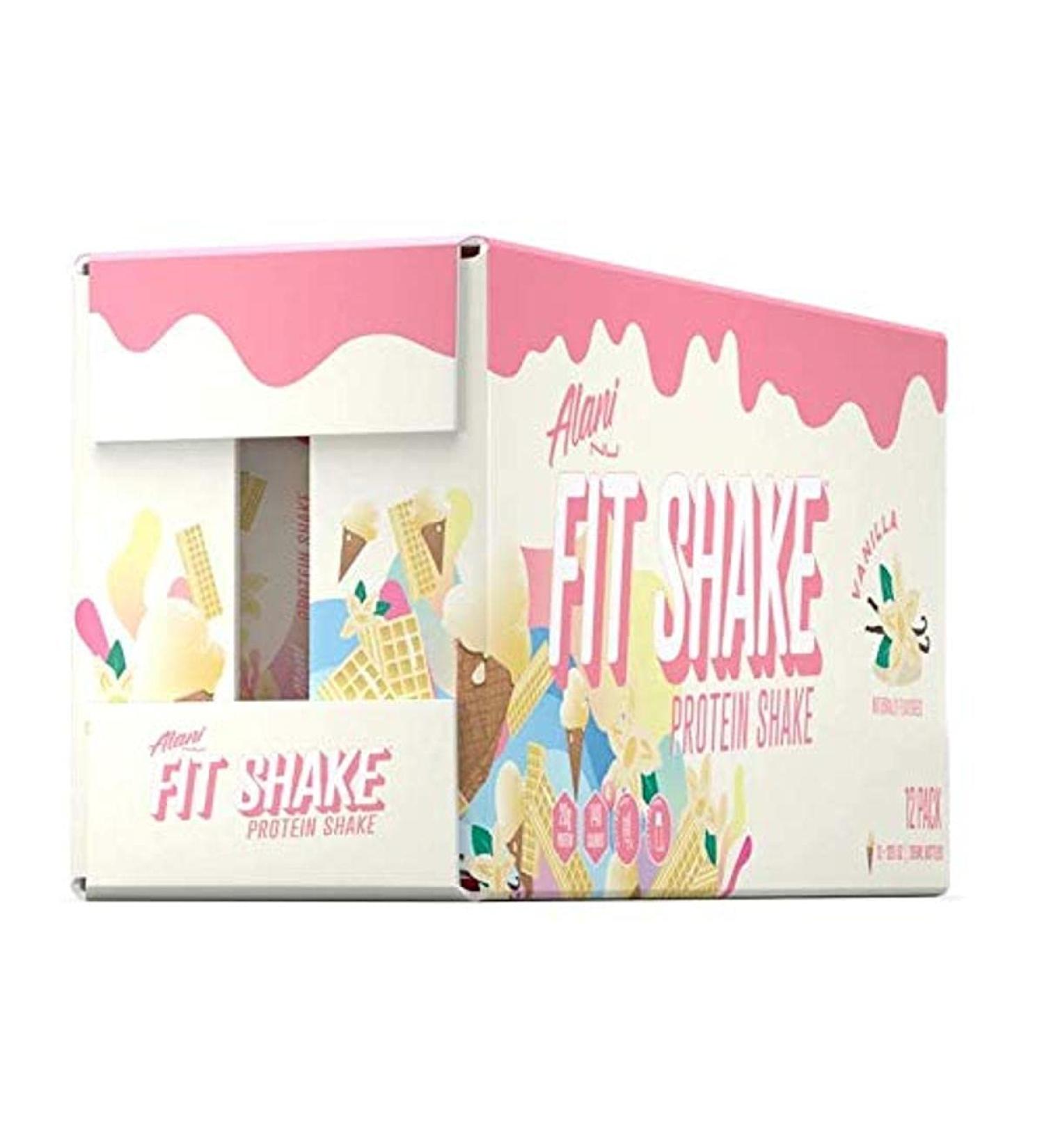 Alani Nu Fit Shake Vanilla Milkshake 355 ml white Vanilla 355 ml (Pack of 12) - Buy Online on GoSupps.com