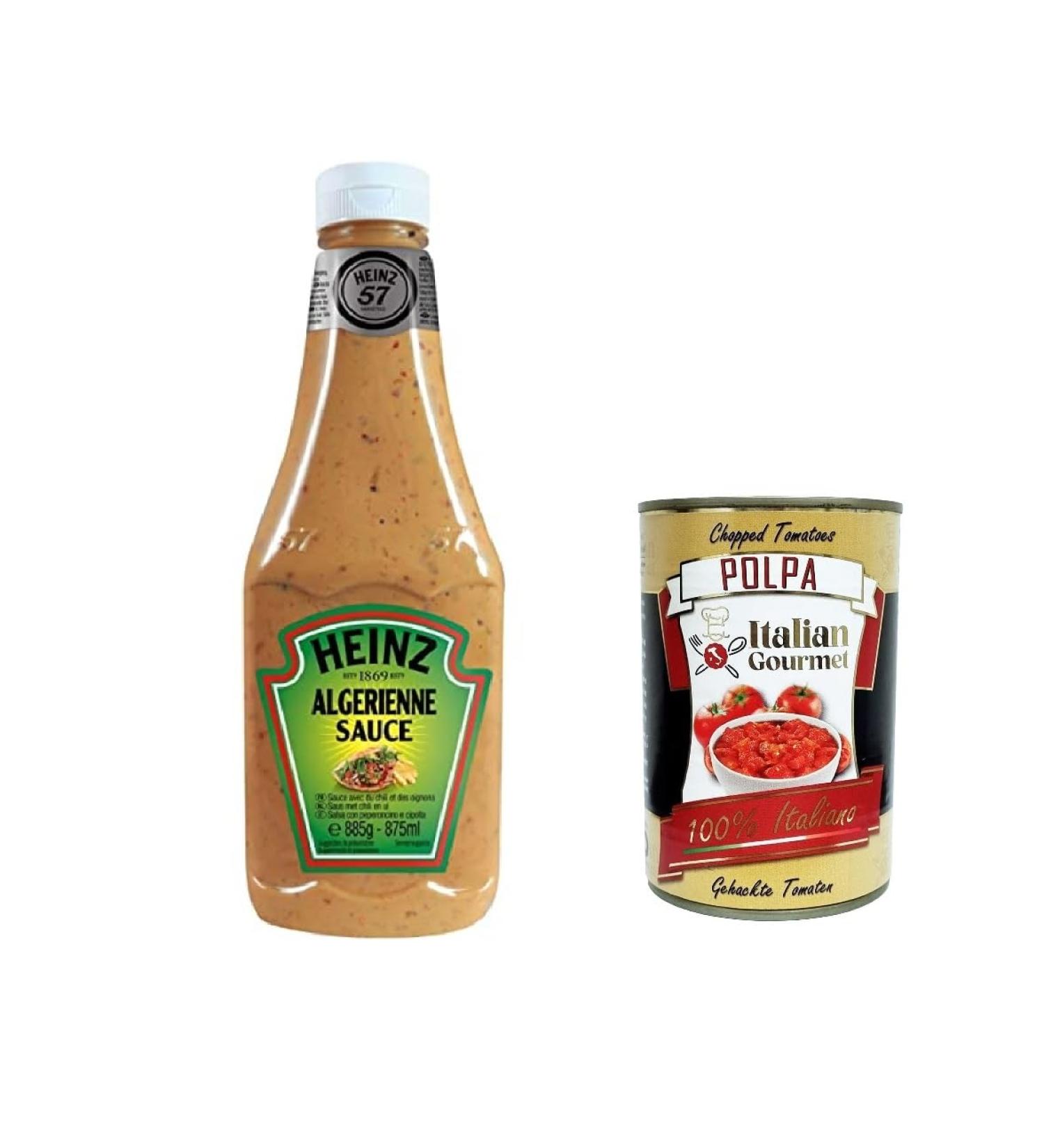  Italian Gourmet E.R. Salsa Heinz Algerian Sauce Bottle 875 ml Spice Chips + Italian Gourmet Polpa 400 g - Buy Online on GoSupps.com