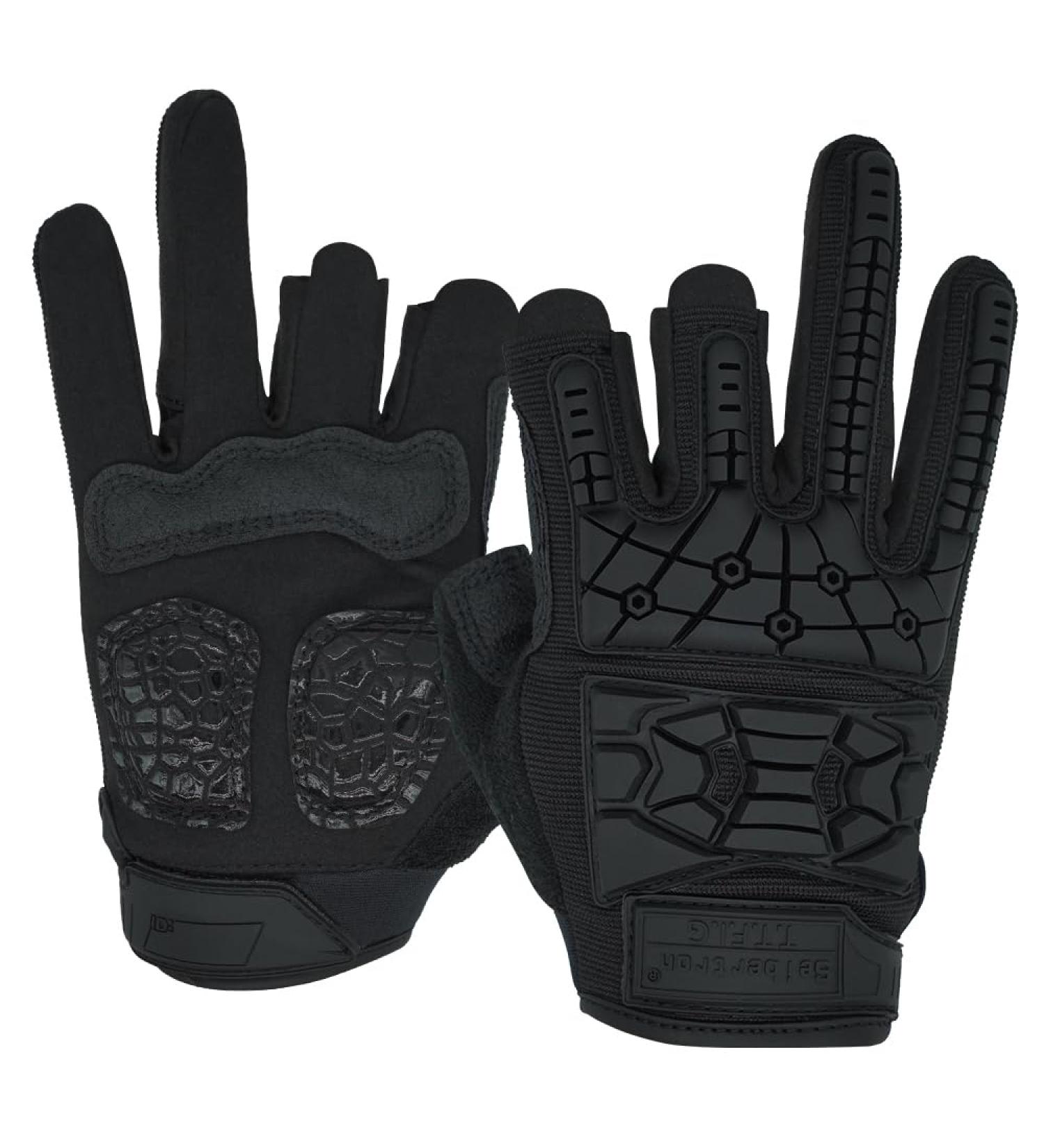Seibertron T.T.F.I.G 2.0 Men's Tactical Gloves - Flexible TPR Impact Protection for Airsoft Paintball & Outdoor Activities - XL Black - Buy Online on GoSupps.com