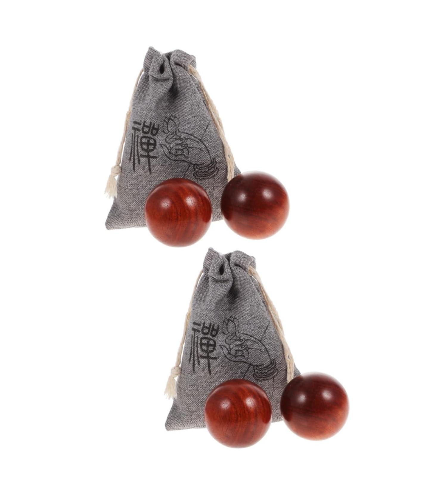 Partykindom Wooden Handballs for Hand Exercises & Meditation - Premium Massage Balls for Relaxation & Therapy - Buy Online on GoSupps.com