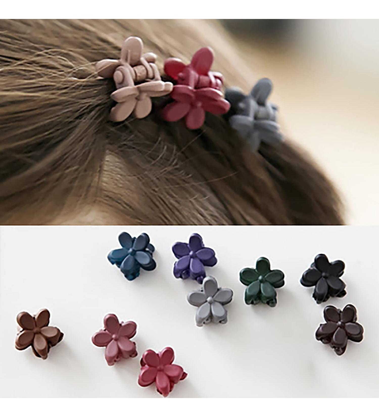 80 Piece Mini Hair Clips for Girls | Cute Candy Colors Flower Hair Pins for Toddlers, Kids, and Women - Buy Online on GoSupps.com