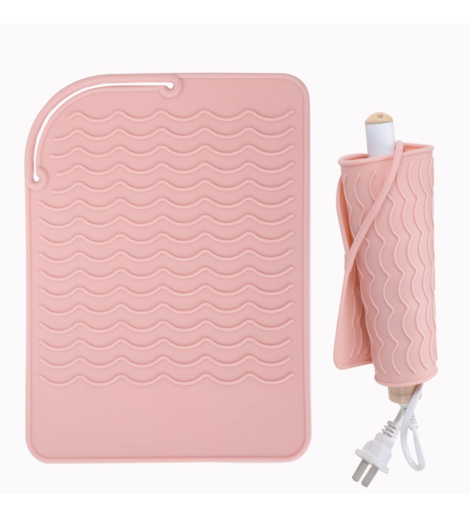 Silicone Heat Mat for Hair Styling Tools - Heat Resistant & Travel Friendly (8.58X 6.2 Pink) - Buy Online on GoSupps.com