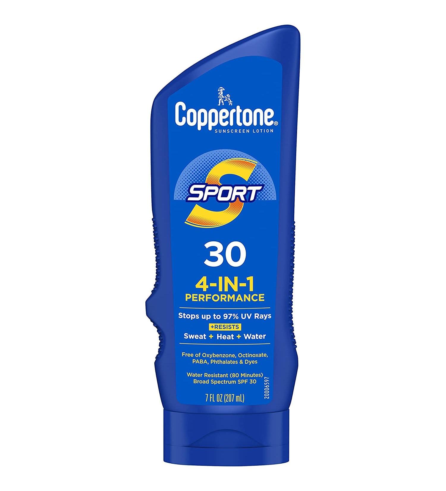 Coppertone Sport Lotion SPF 30 Water Resistant 7 FL OZ (3 Pack) - Buy Now for Long-lasting Protection - Buy Online on GoSupps.com