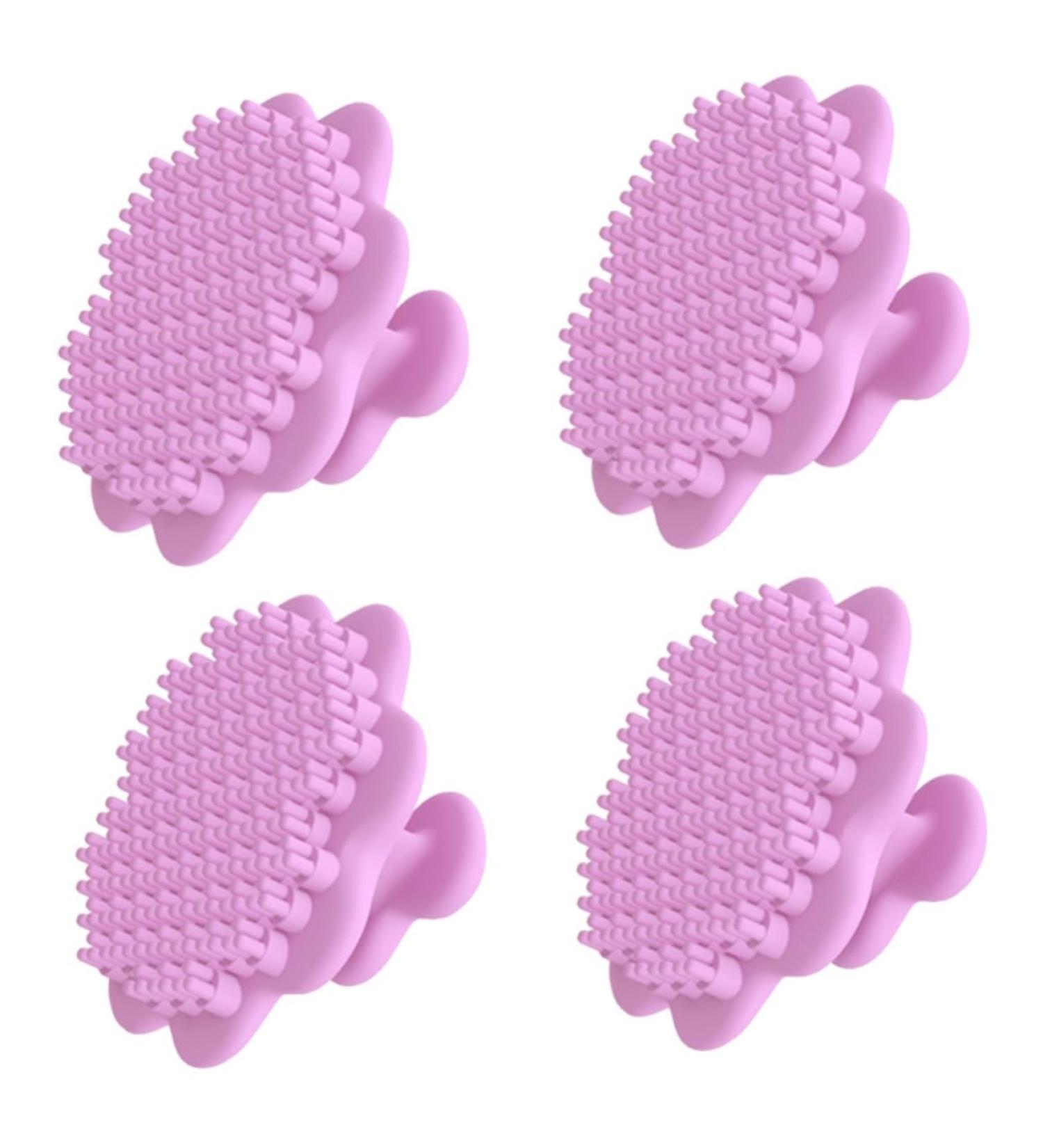FRCOLOR Pack of 4 Cleaning Brush Face Massage Brush Skin Care Face Washer Exfoliating Face Brush Face Wash Brush Thorough Cleansing Massager Men Silica Gel 5.20X5.20X3.00CMx4pcs - Buy Online on GoSupps.com