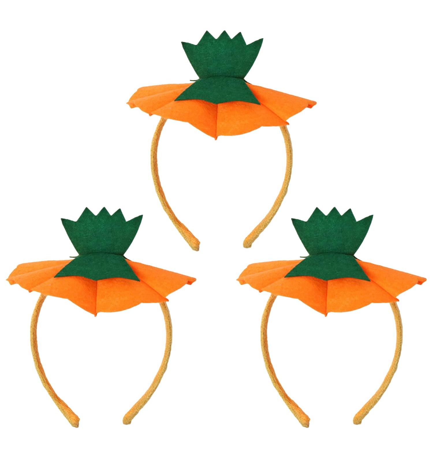 MEISH 3 Pieces Halloween Pumpkin Headbands Pumpkin Hair Hoop Cute Halloween Headband Halloween Hair Accessory for Adult Kids - Buy Online on GoSupps.com