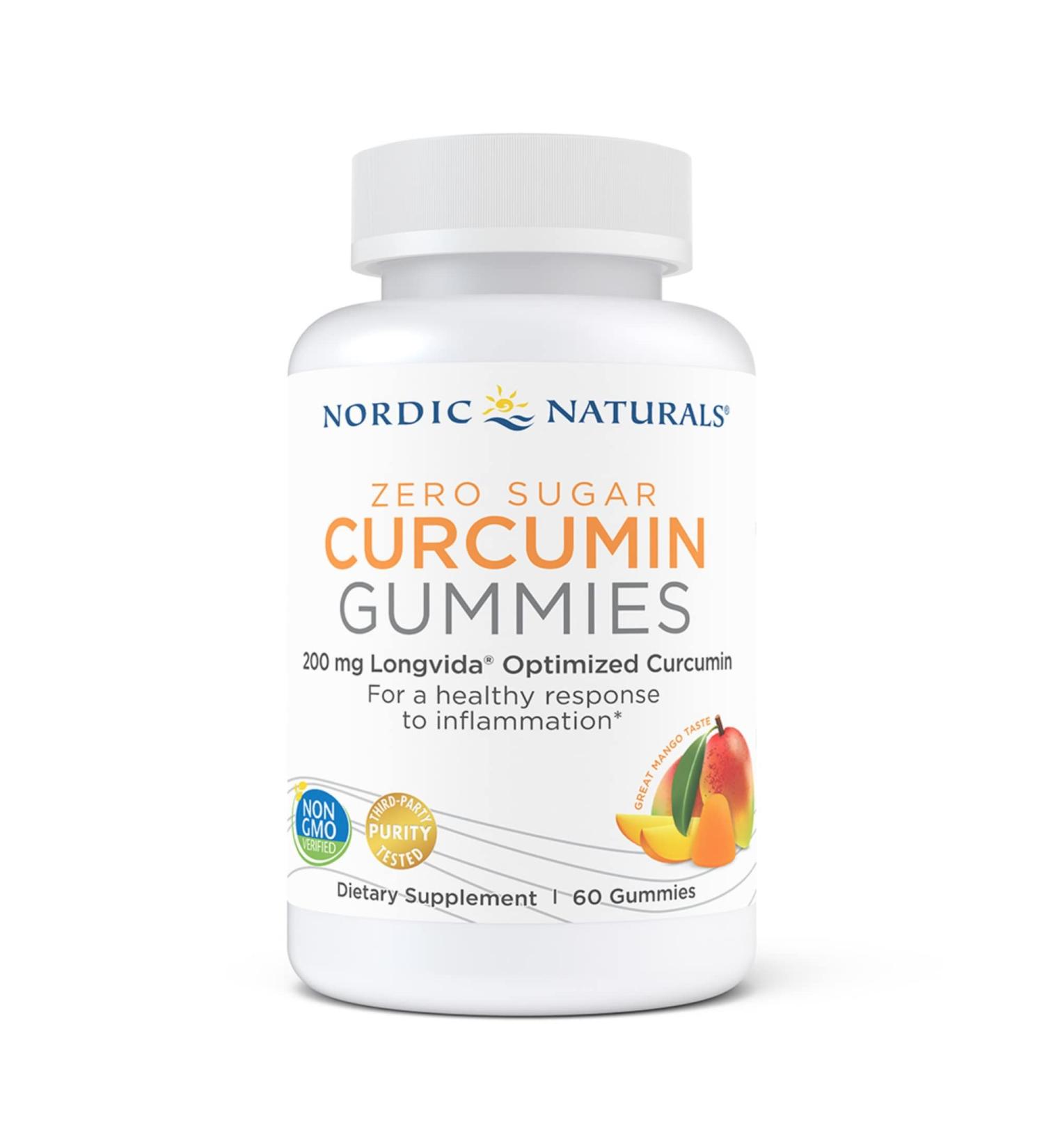 Nordic Naturals Curcumin Gummies â€“ 200mg Mango Flavor, 60 Gummies for Joint and Immune Support - Buy Online on GoSupps.com