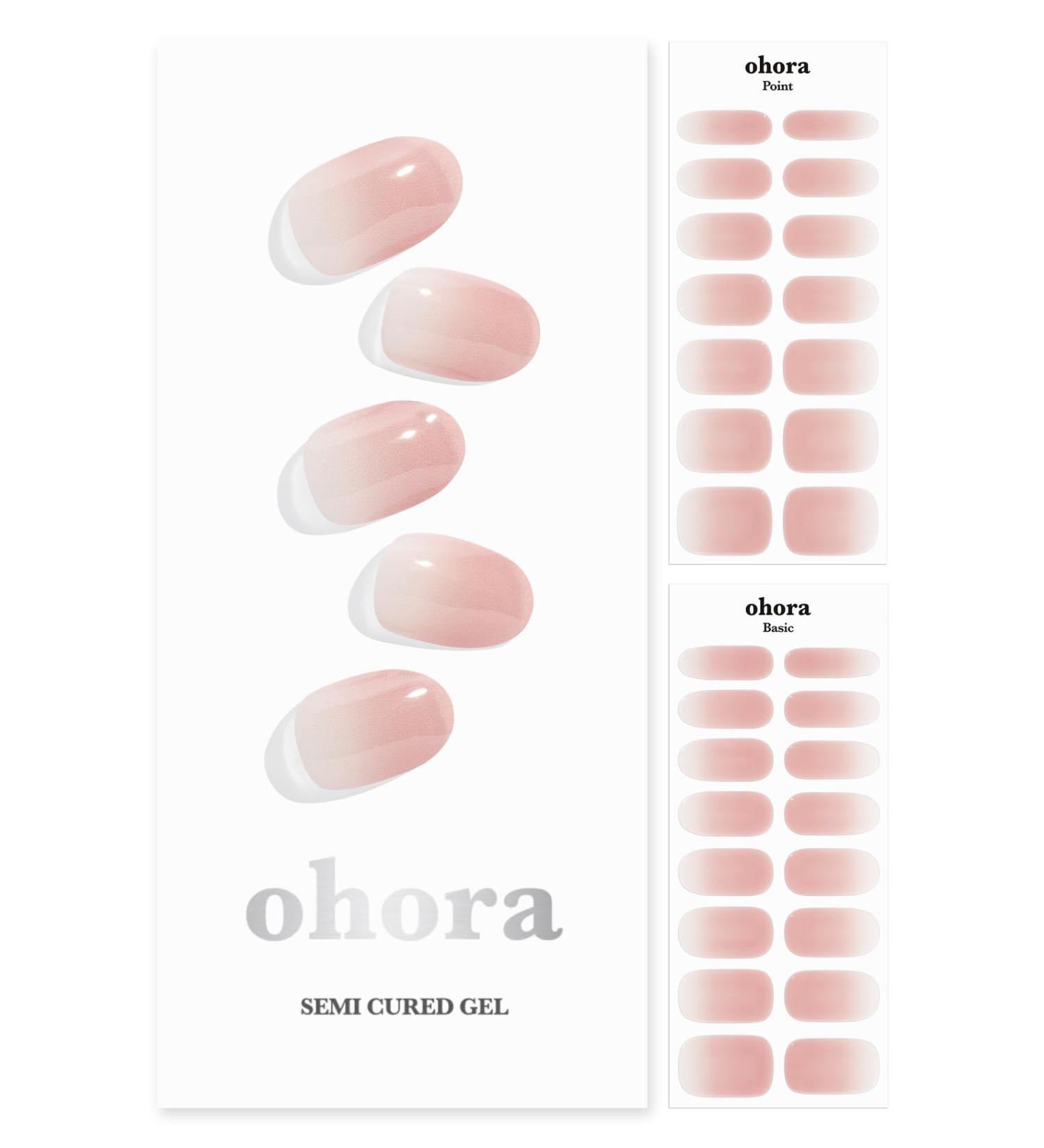 ohora Semi Cured Gel Nail Strips - N Be Pinkish | Salon-Quality Long Lasting & Easy to Apply | Includes Prep Pads Nail File & Wooden Stick - International Shipping Available - Buy Online on GoSupps.com