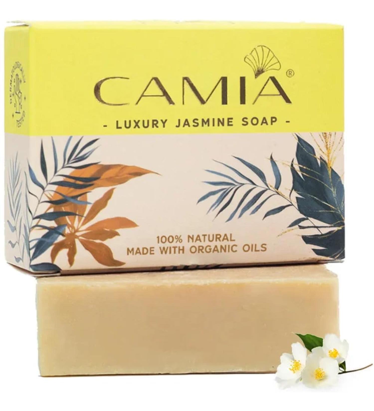CA MIA 100% Organic Handmade Jasmine Soap | Vegan Cruelty-Free Natural | SLS-Free Sulphate-Free | 125g - Buy Online on GoSupps.com