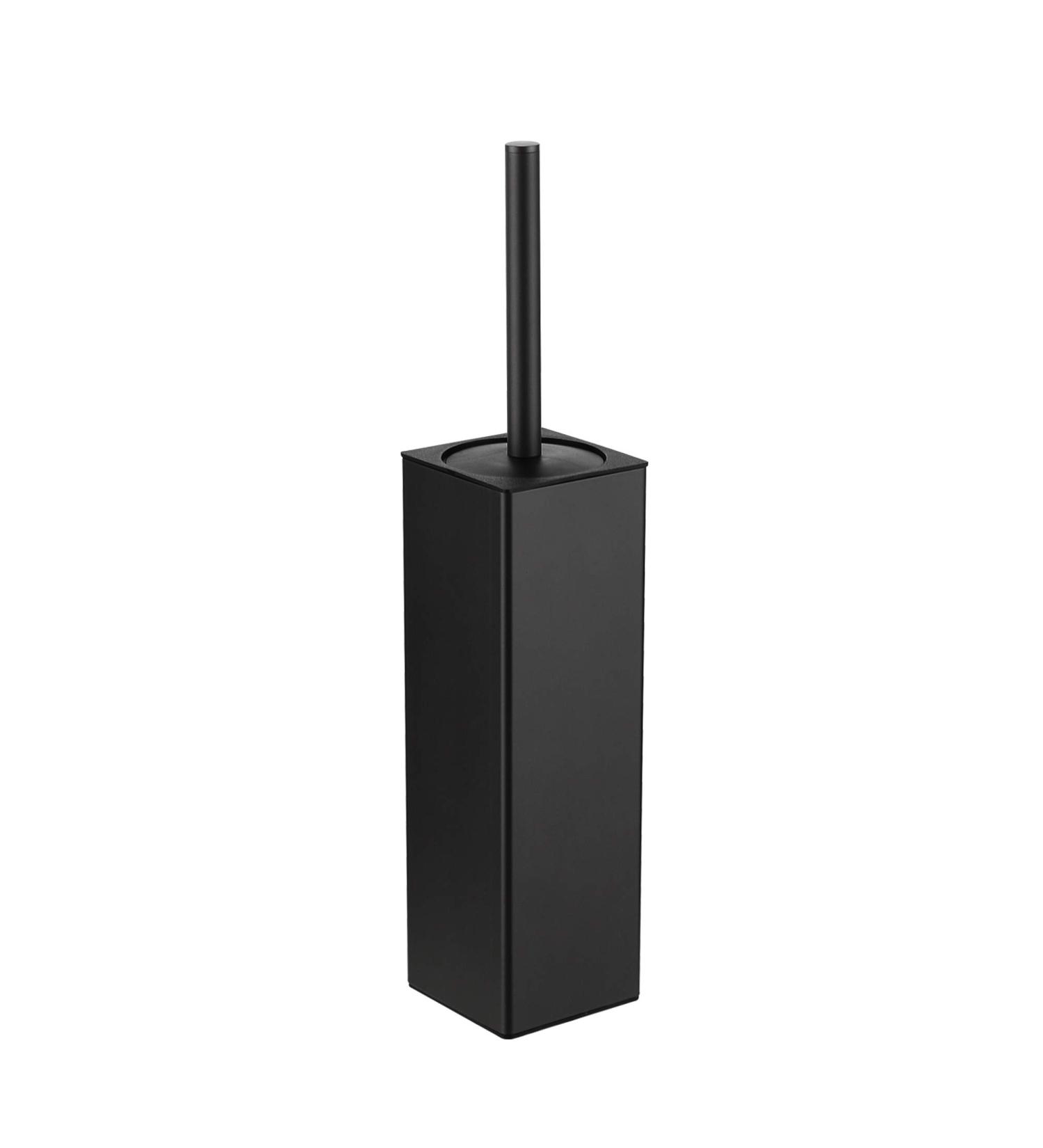 Black Aluminium Toilet Brush with Holder - Space Saving Bathroom Storage Solution - Buy Online on GoSupps.com