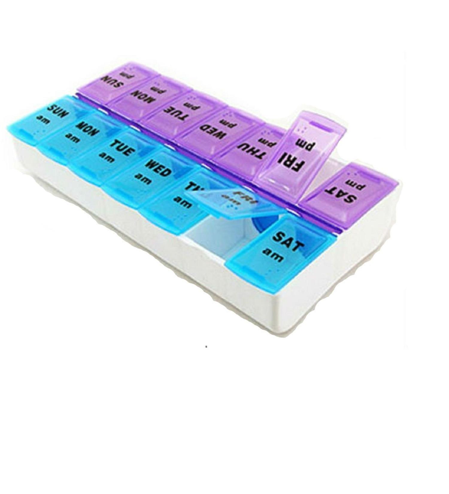 New E FAST CE4 Seven Day AM & PM Pill and Tablet Storage Box with 14 compartments by E FAST CE4