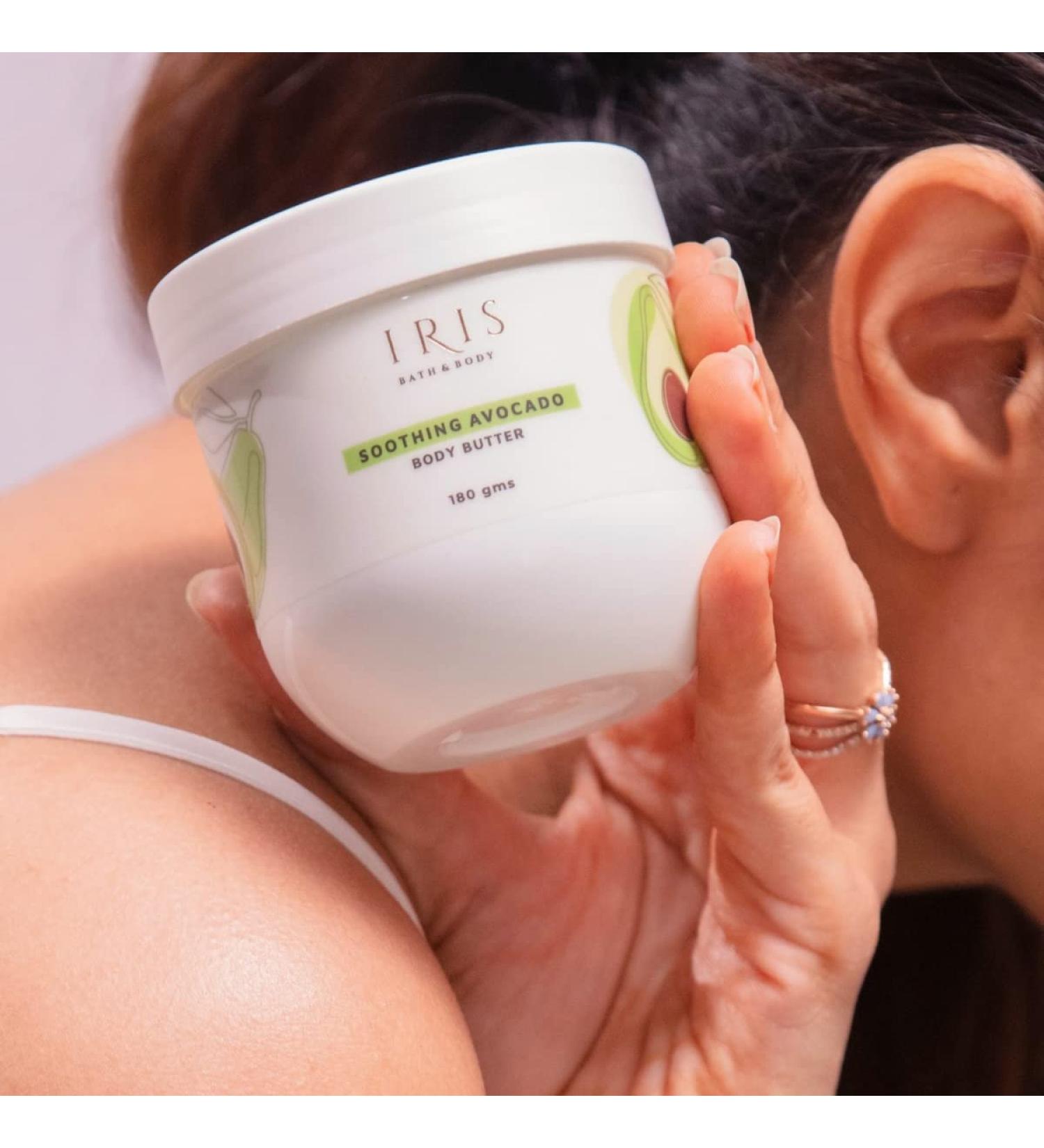 Iris Soothing Avocado Body Butter - Calm and Hydrate | Replenish Dry and Irritated Skin | 180g - Buy Online on GoSupps.com