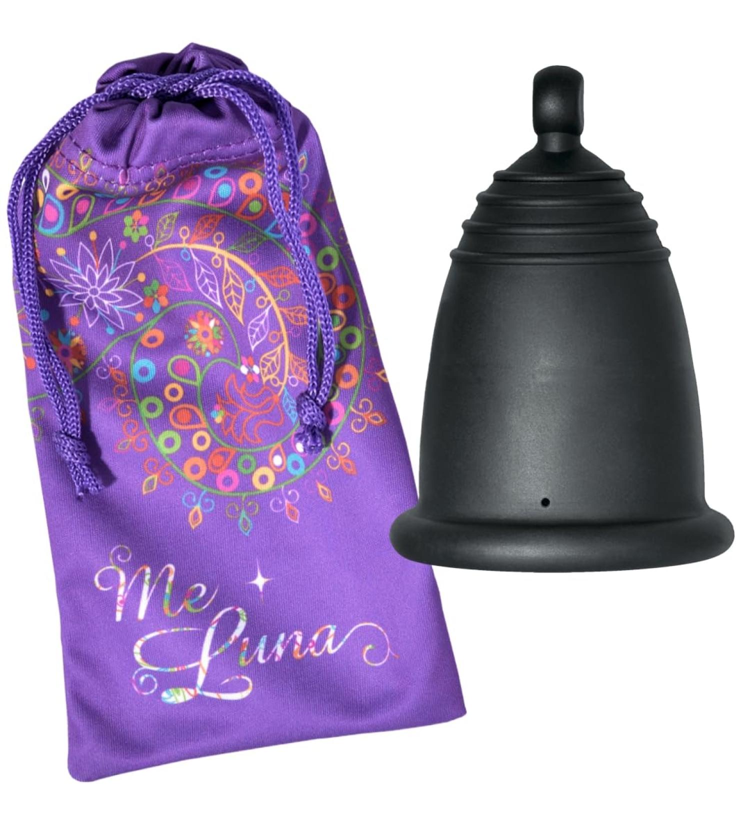 Me Luna Menstrual Cup Classic Ball - Black Size M | Eco-Friendly & Comfortable | Shop Internationally! - Buy Online on GoSupps.com