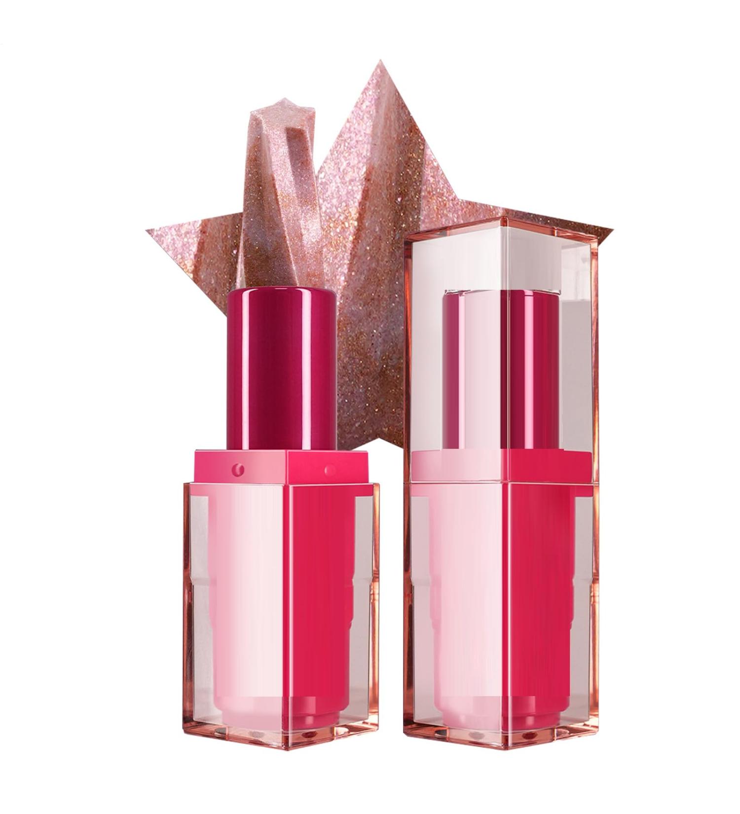 Shimmering Lipstick - Long-lasting sparkling lip color smooth moisturizing makeup stick | Shimmer Shine Bold pigmented formula lightweight creamy texture for parties - Buy Online on GoSupps.com