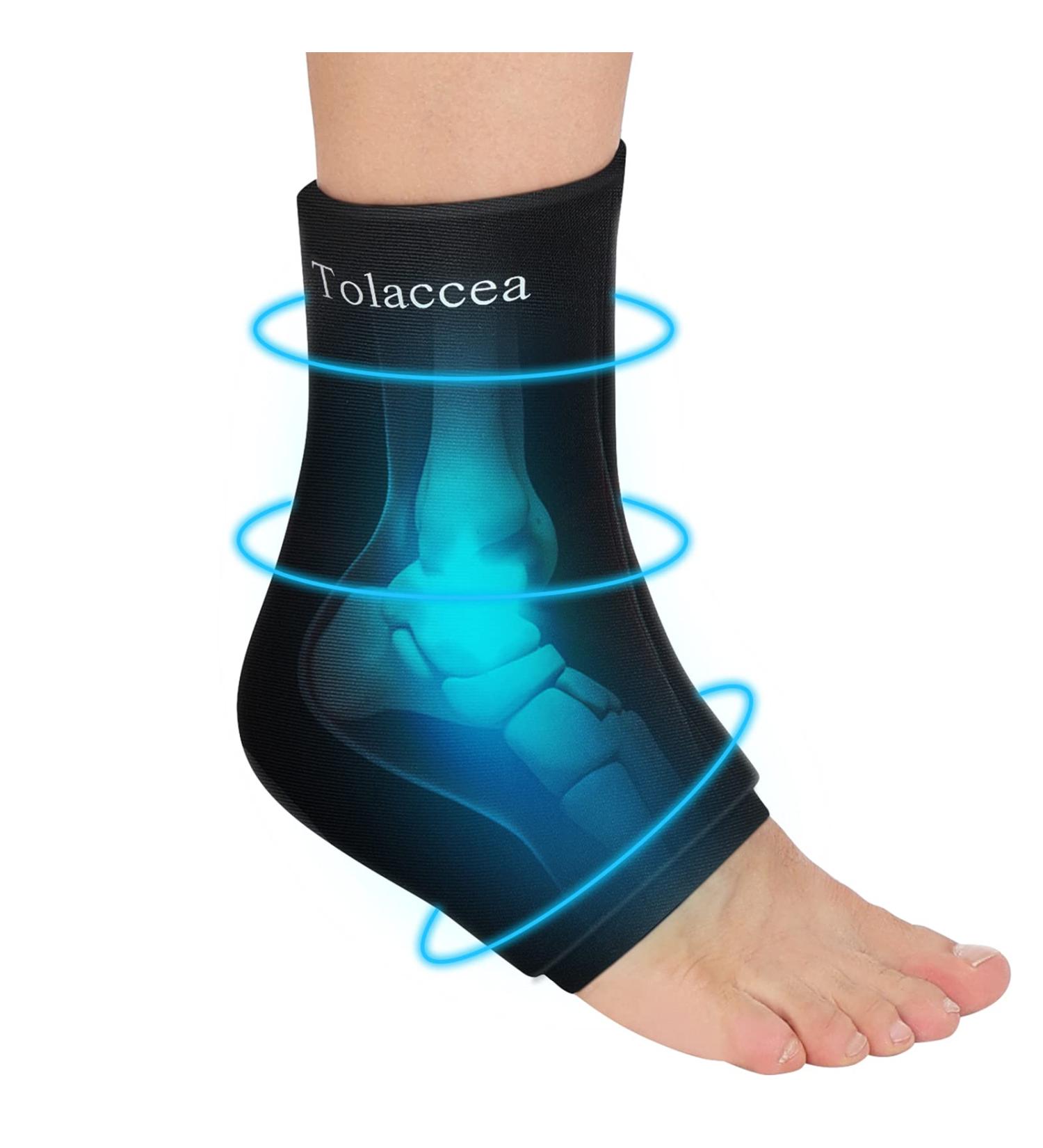 Ankle Foot Ice Pack Wrap - Reusable Gel Hot/Cold Therapy for Achilles Tendonitis, Plantar Fasciitis, Sprains - Flexible Cold Pack for Swelling & Post-Surgery Recovery - Large (1 Pack) - Buy Online on GoSupps.com