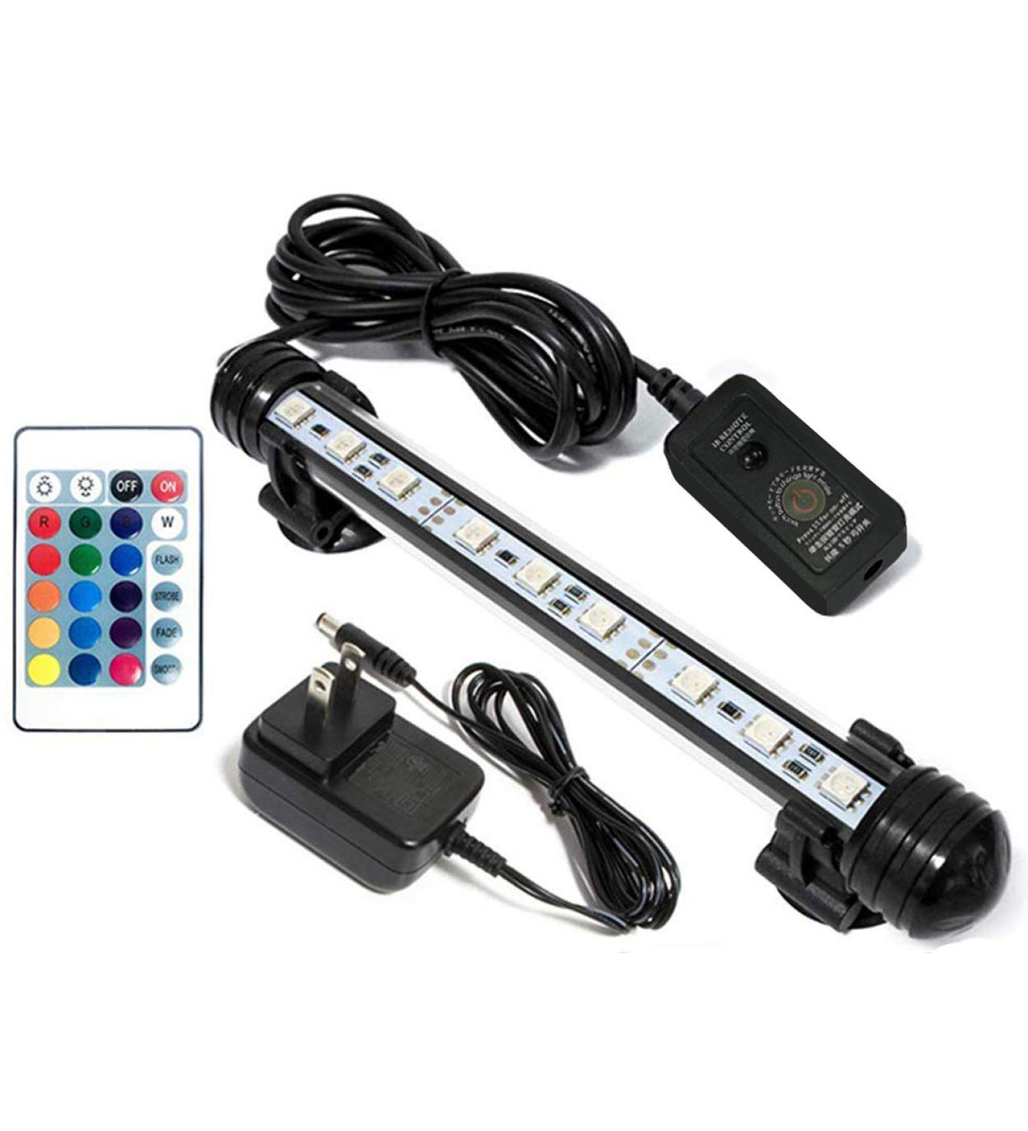 MingDak LED Aquarium Light - Wireless Remote - RGB Color Changing - Underwater Submersible - 7.5'' (9 LEDs) - Buy Online on GoSupps.com