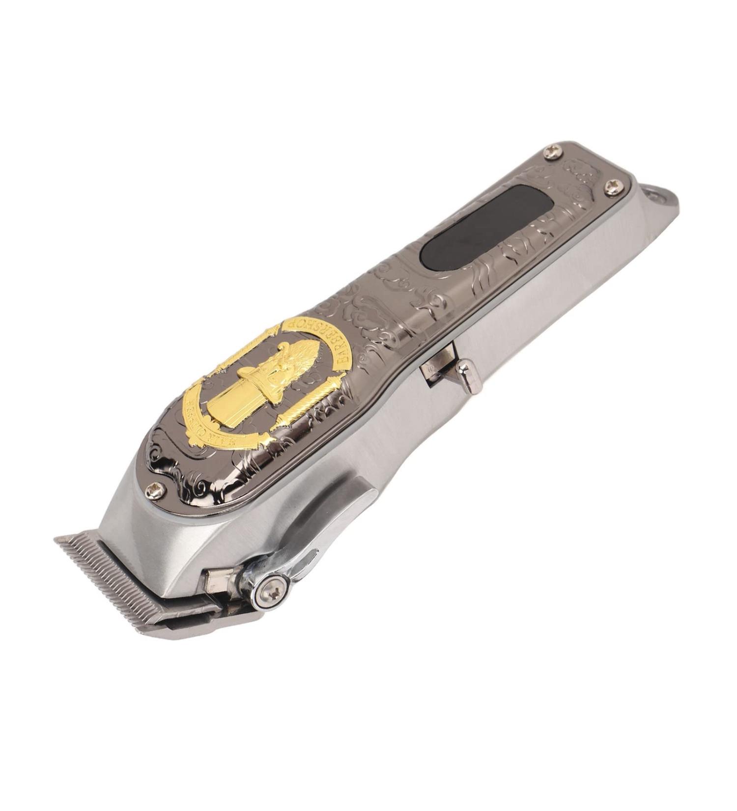 Retro Hair Clippers Kit with Stainless Steel Trimmer Safe Haircut Electric Hair Trimmer with Ergonomic Handle Design Low Noise LED Display - Buy Online on GoSupps.com