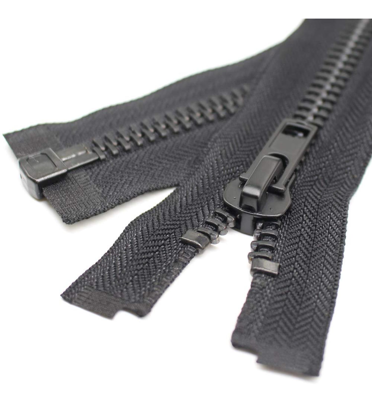 YaHoGa 28 Black Nickel Separating Jacket Zipper - Heavy Duty Metal Zipper for Jackets, Coats, Crafts | Large Y-Teeth Zipper - Buy Online on GoSupps.com
